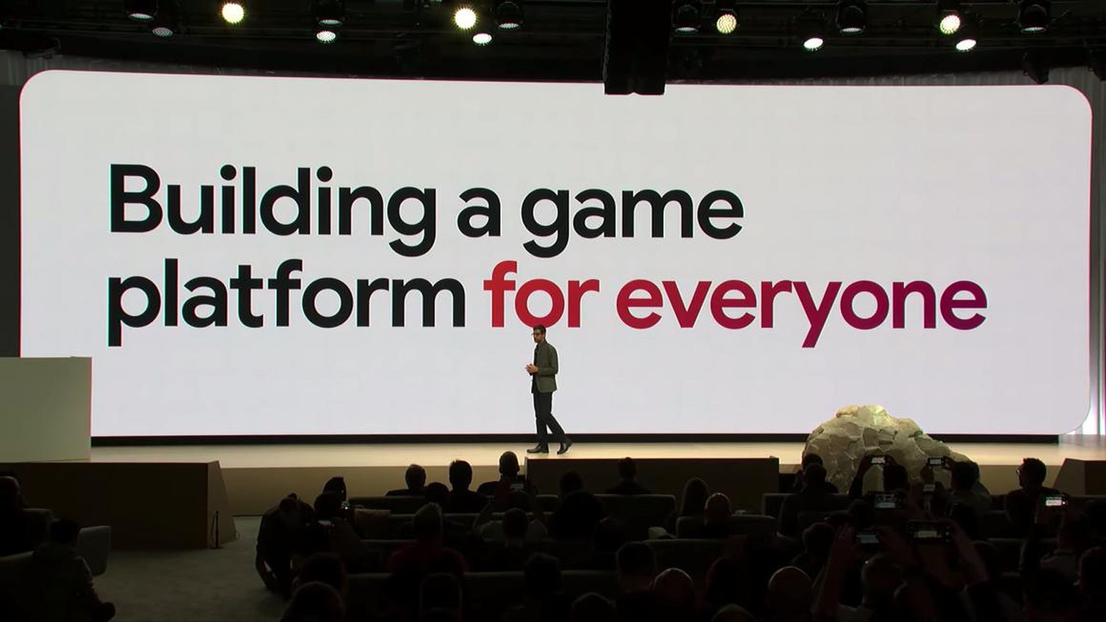 1:09 PM: Google's plan is to build a game platform for everyone. "We're dead serious about making technology accessible to everyone." But he explains that games aren't instantly enjoyable because you need high-end hardware for a