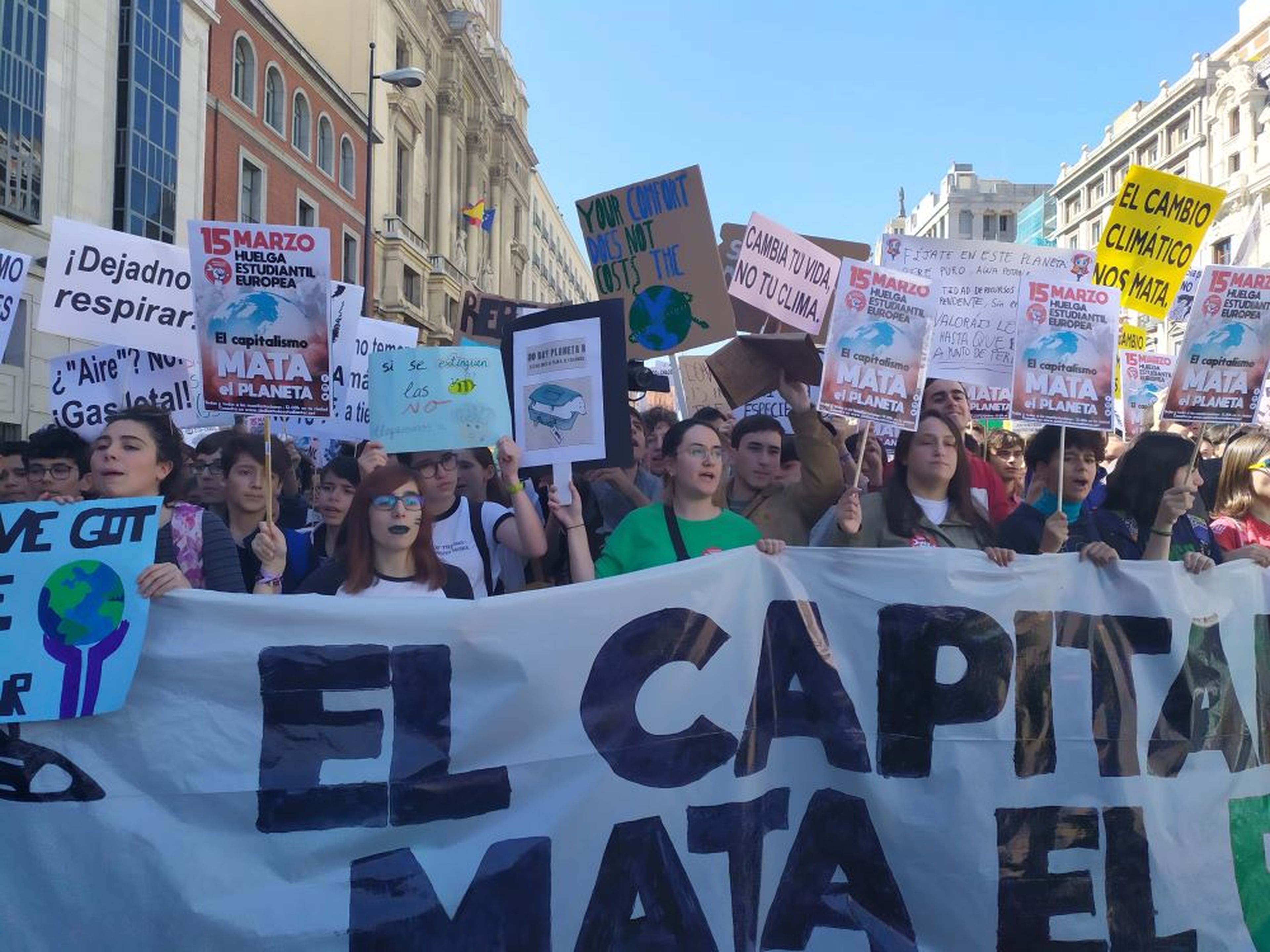 Huelga por el clima en Madrid