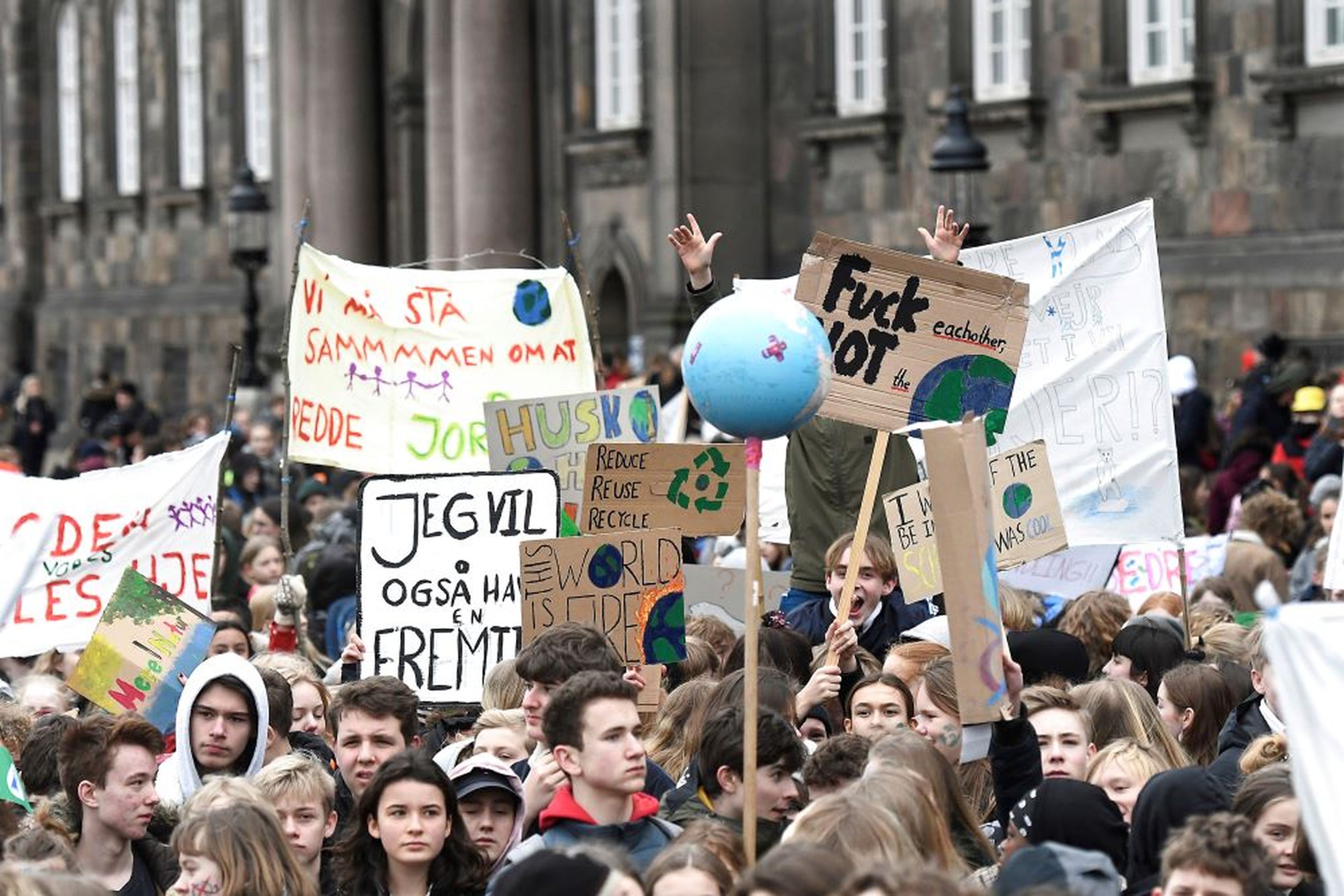 Huelga por el clima en Copenhague, Dinamarca