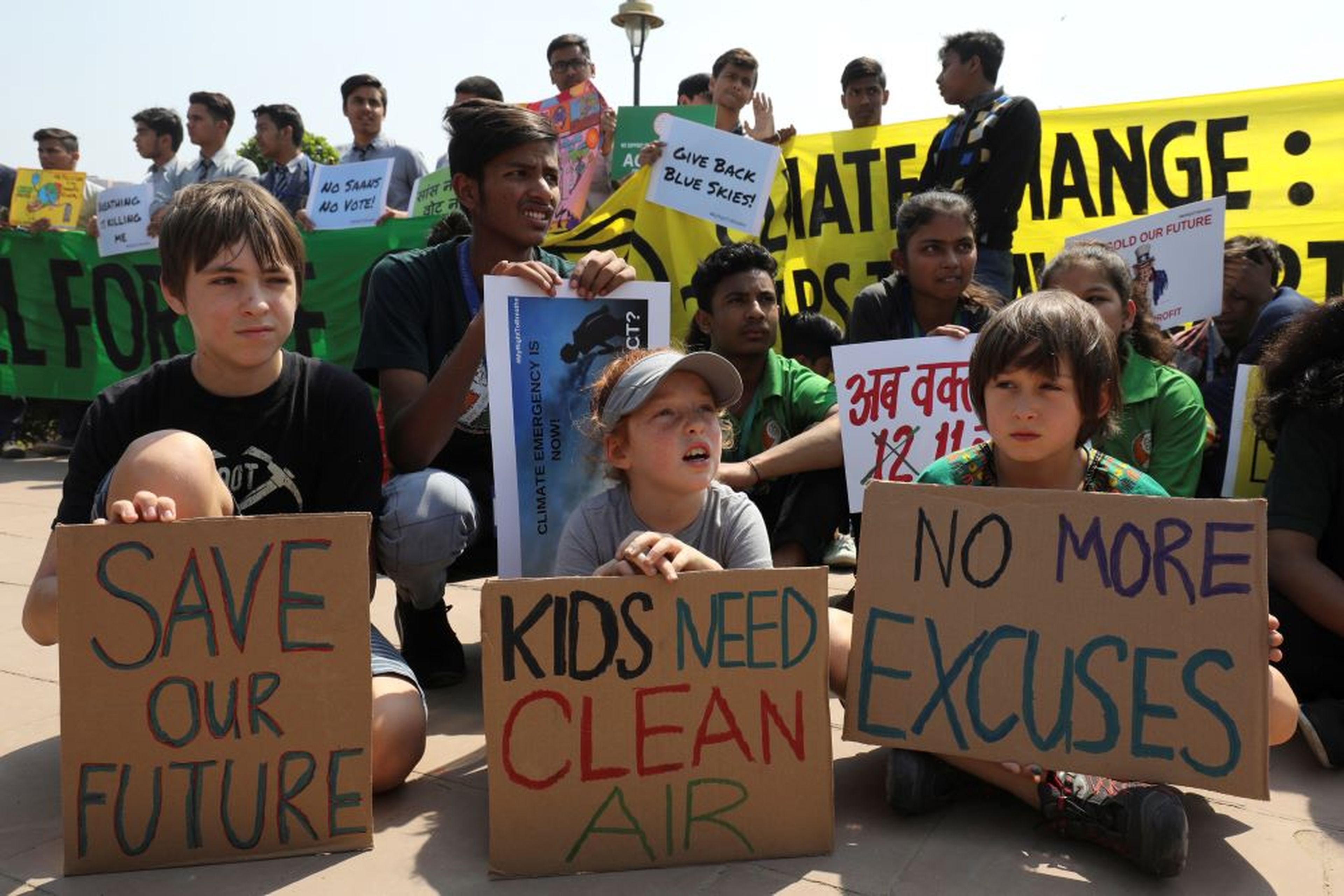 Huelga por el clima en Nueva Delhi