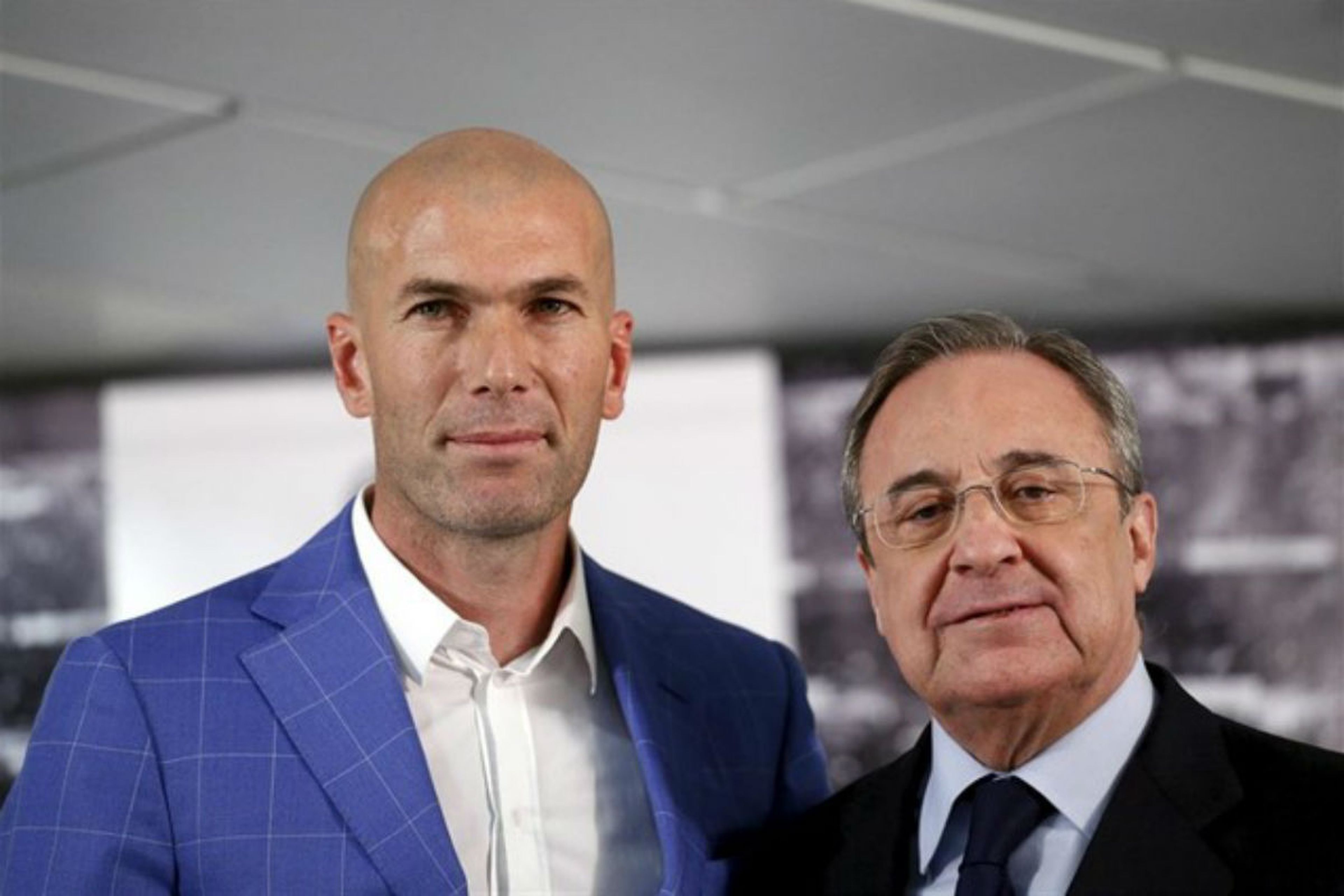 Zinedine Zidane y Florentino Pérez.