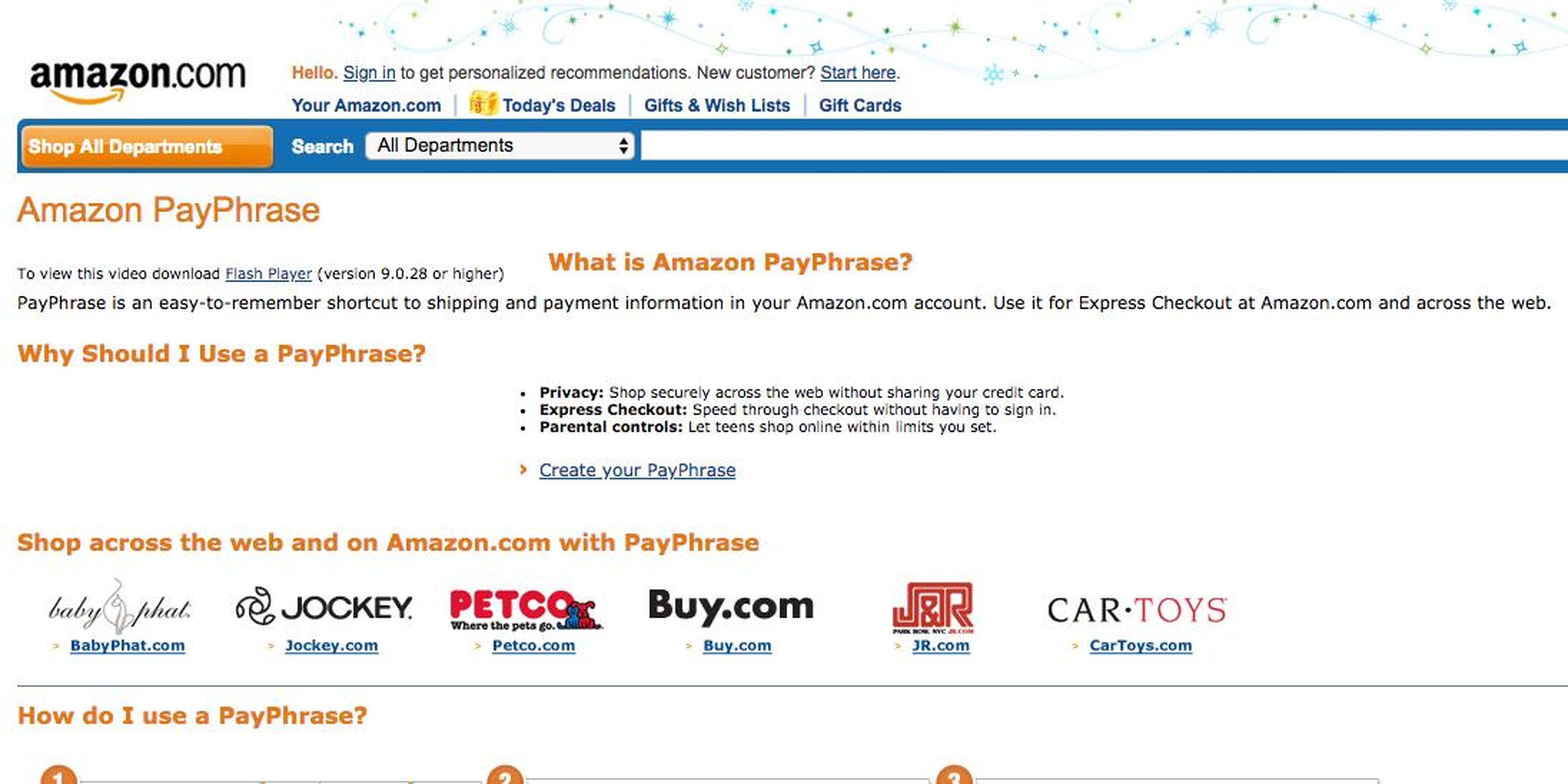 Amazon PayPhrase