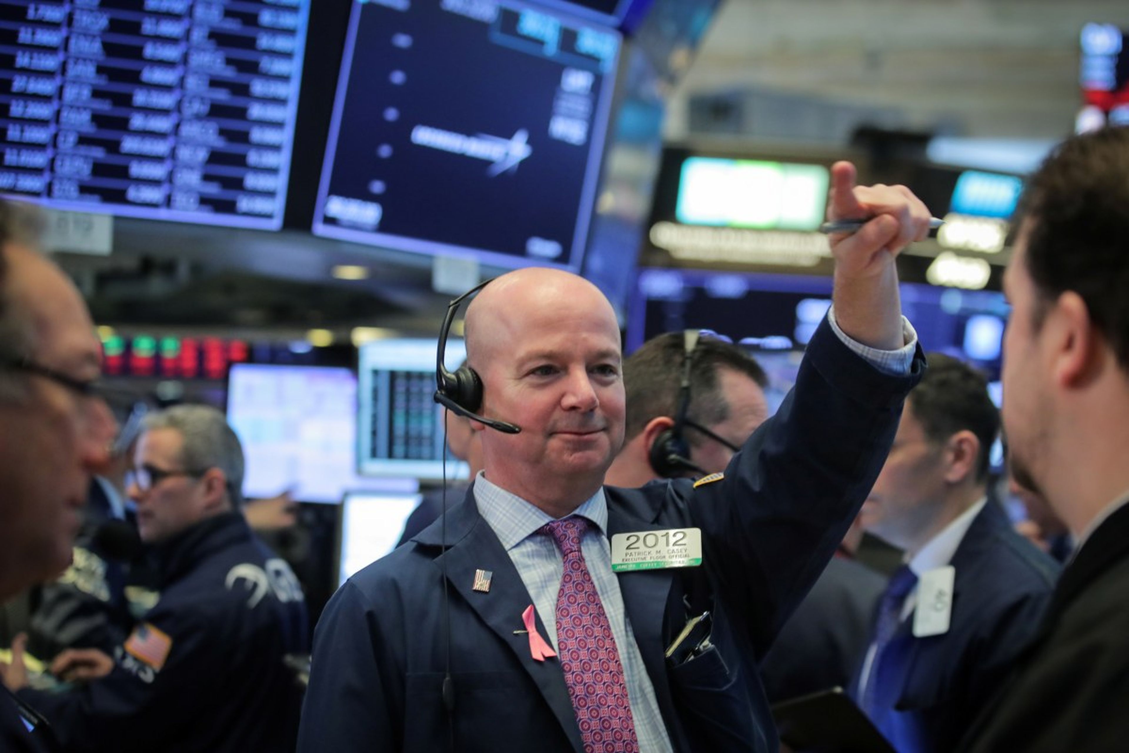Un trader feliz en Wall Street