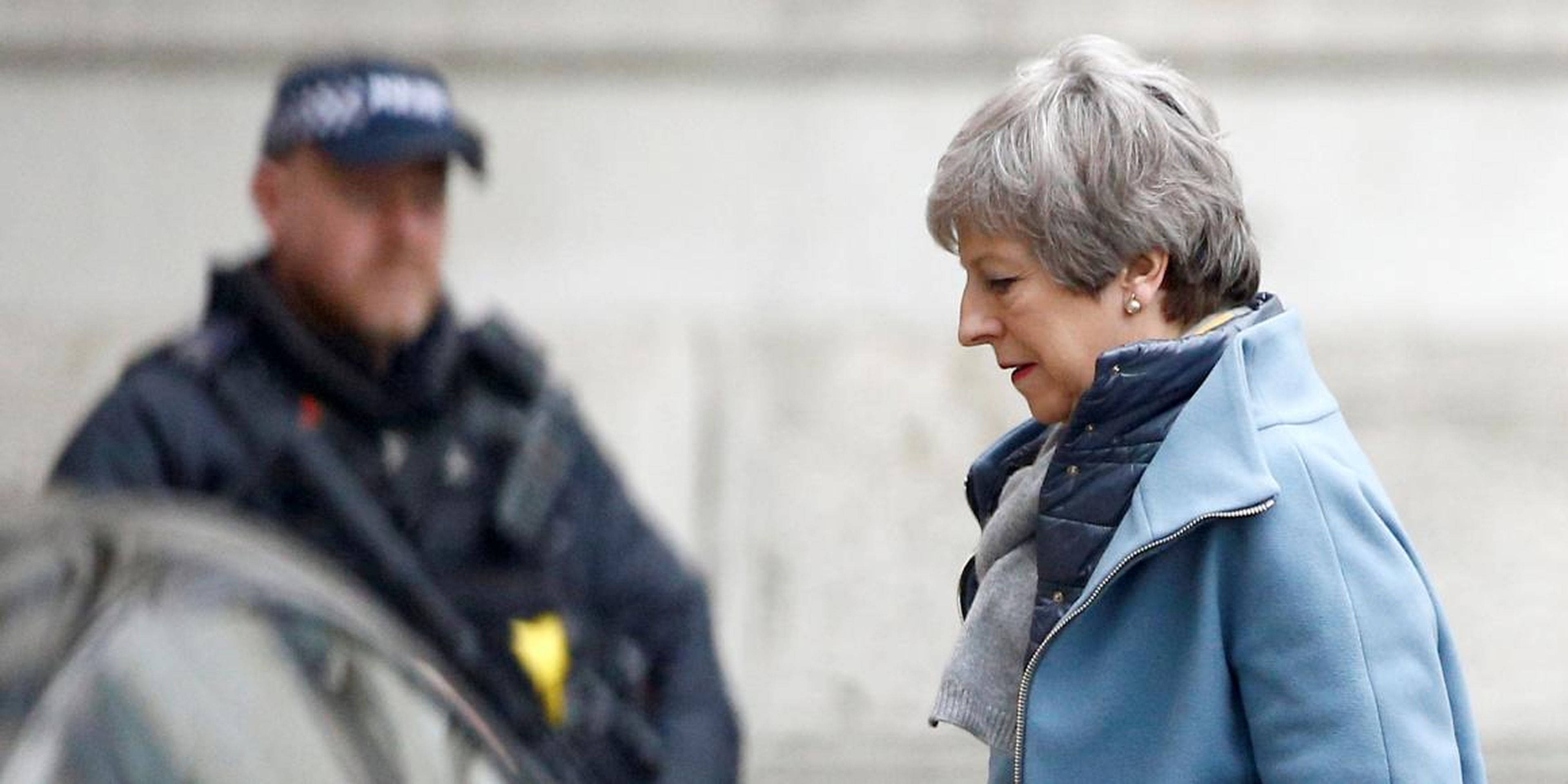 La Primeras Ministra británica, Theresa May, en Downing Street en Londres.