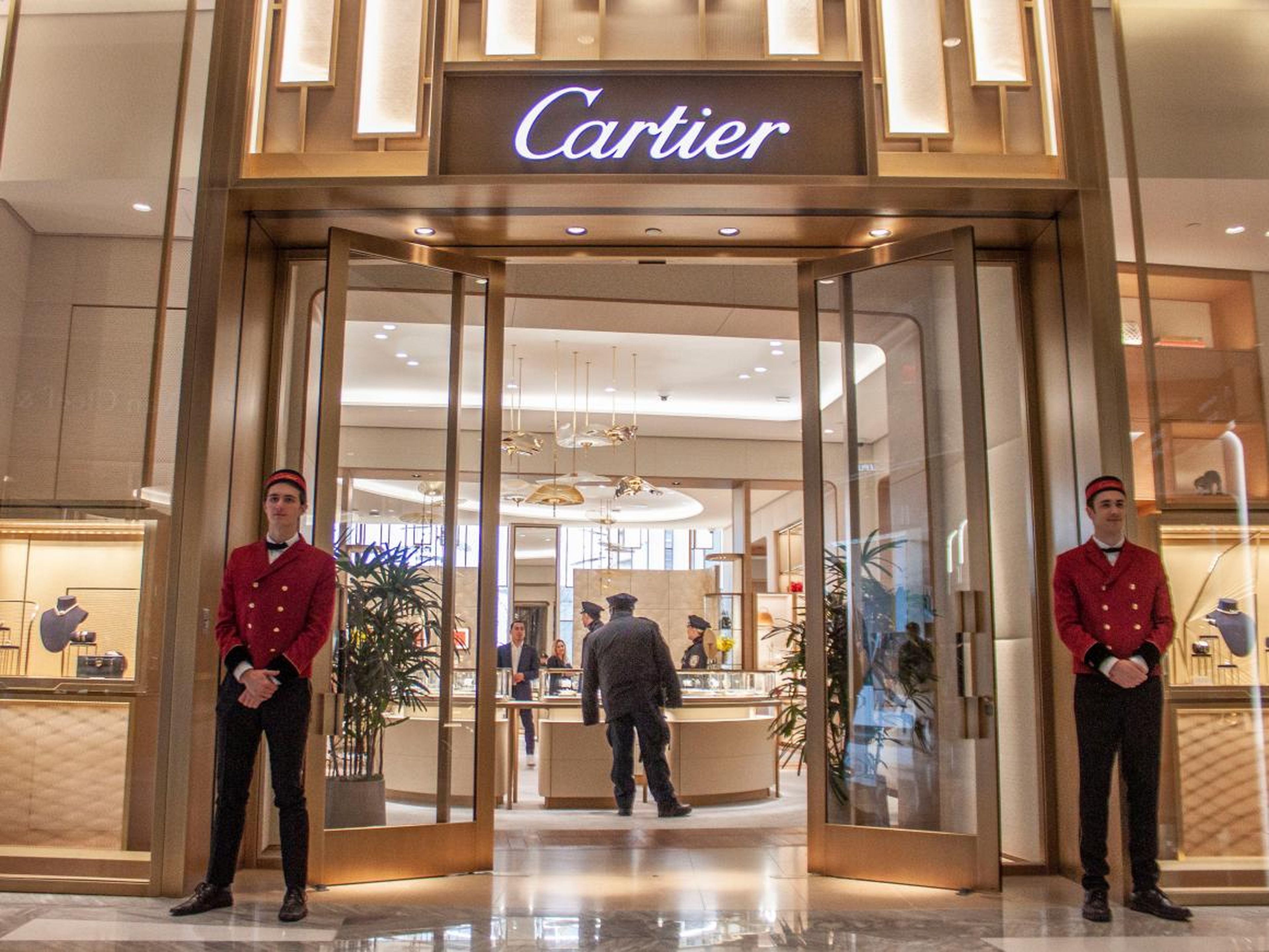 Una tienda de Cartier en Hudson Yards, el nuevo barrio de Nueva York.