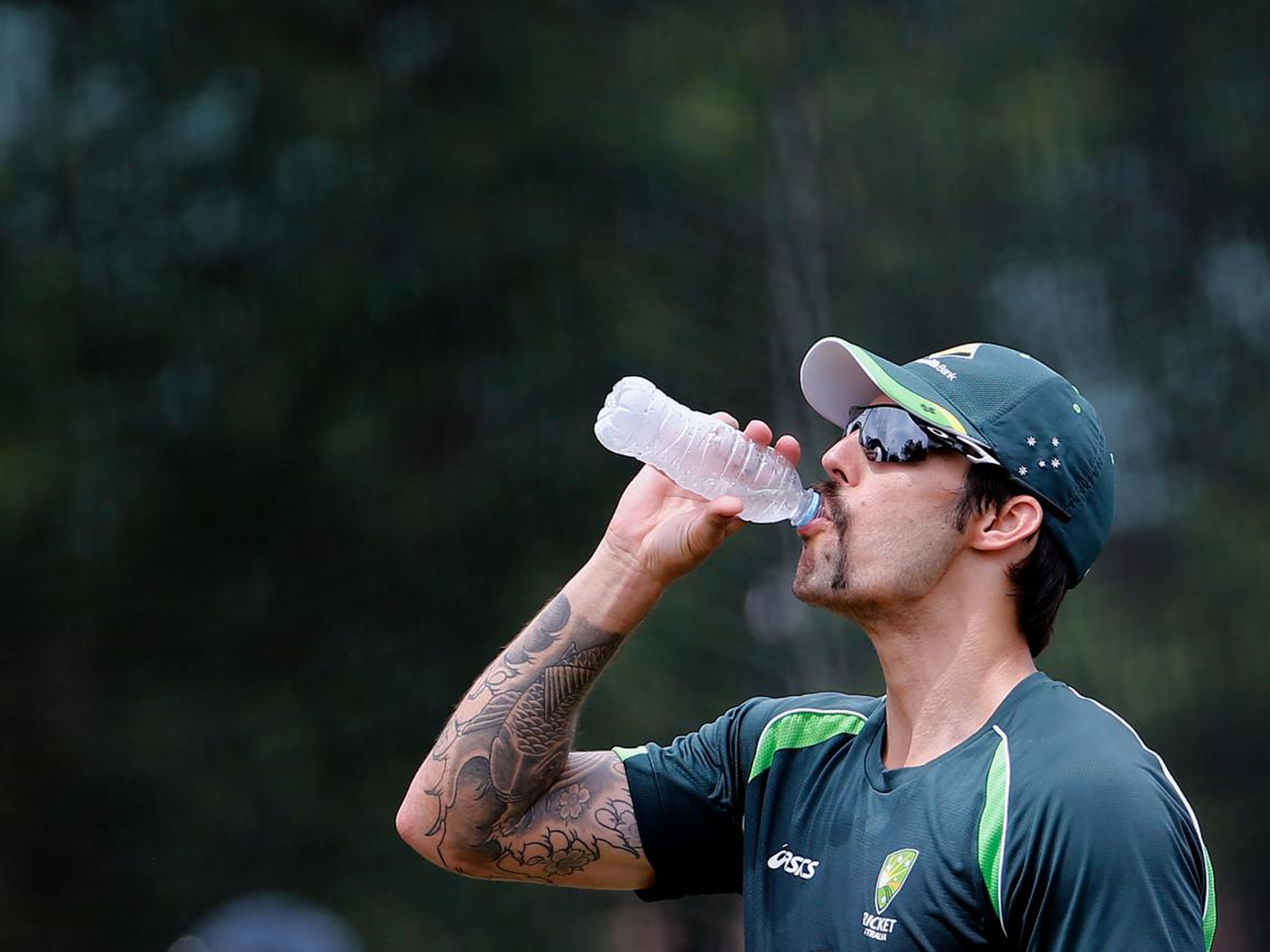 Australia's Mitchell Johnson during a team training session at the Sydney Cricket Ground in 2014.