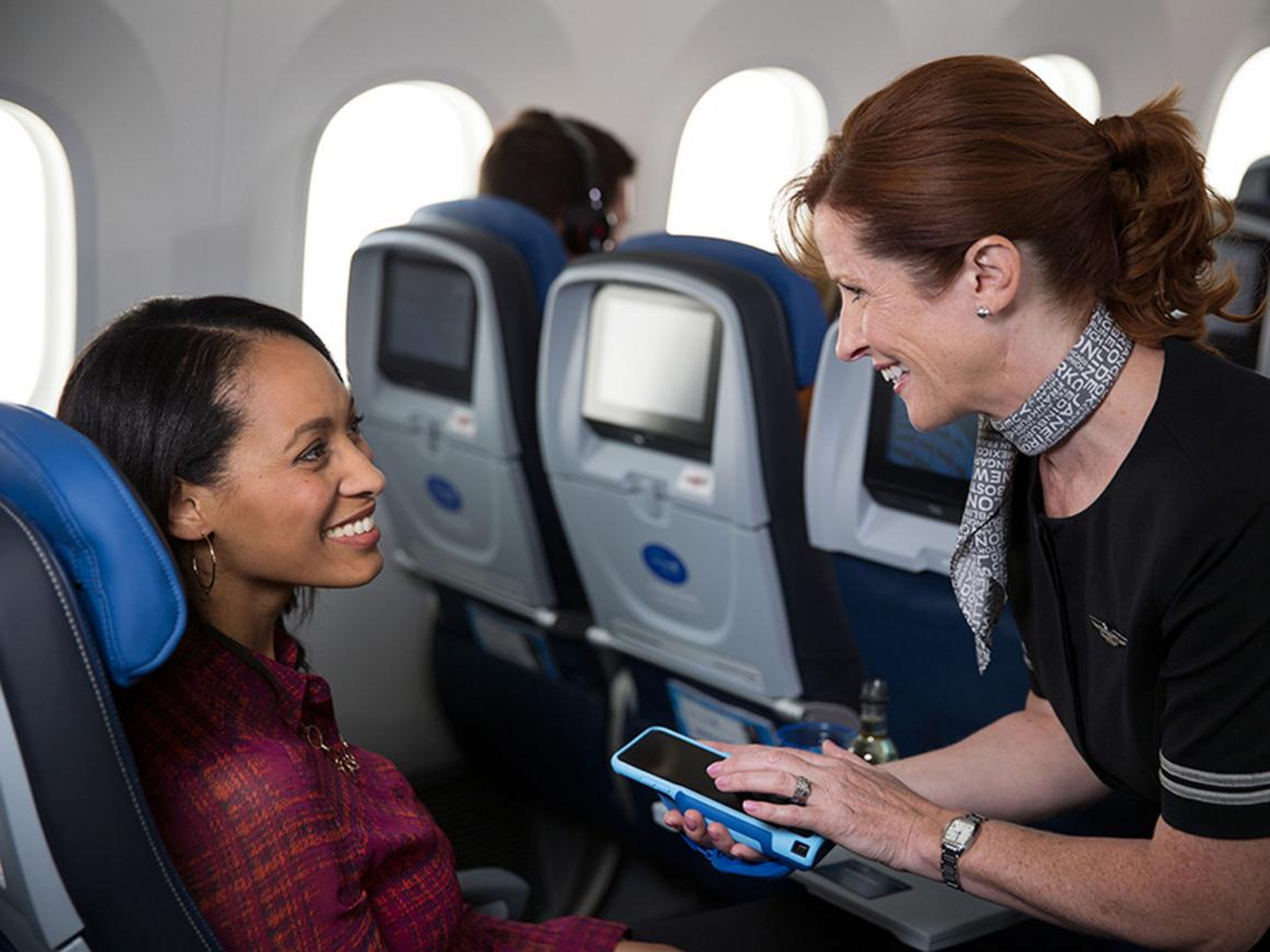 Flights attendants are also armed with new tech like smartphones that can provide valuable connection information for travelers.