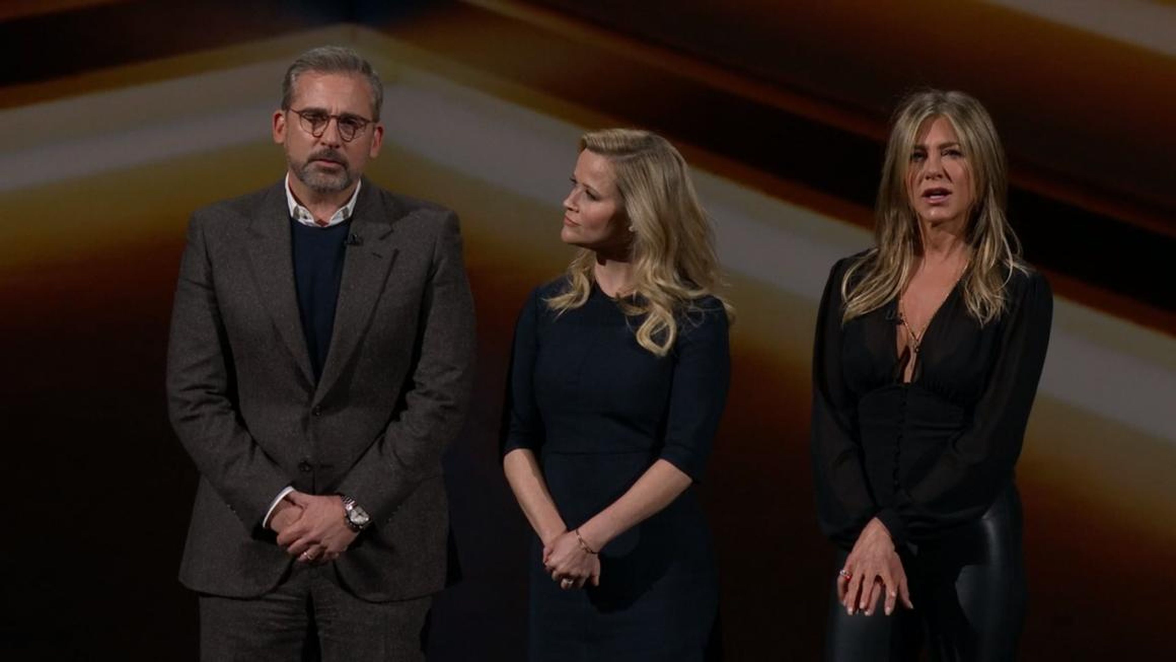Jennifer Aniston, Reese Witherspoon, and Steve Carell unveiled "The Morning Show," a show about complex relationships between men and women on the set of a morning television show.