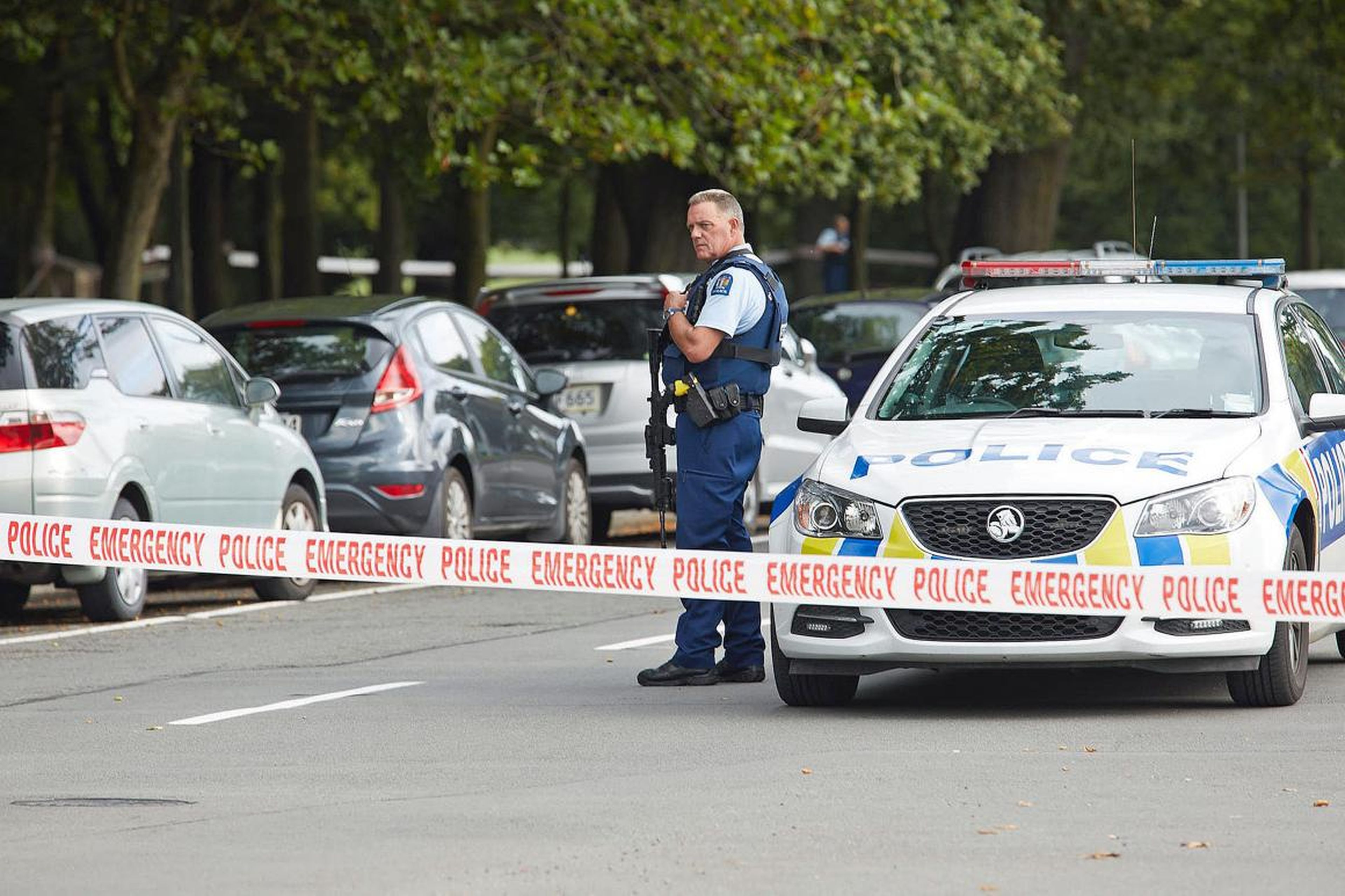 Police cordoned off the areas where Friday's terror attacks took place in Christchurch, New Zealand.