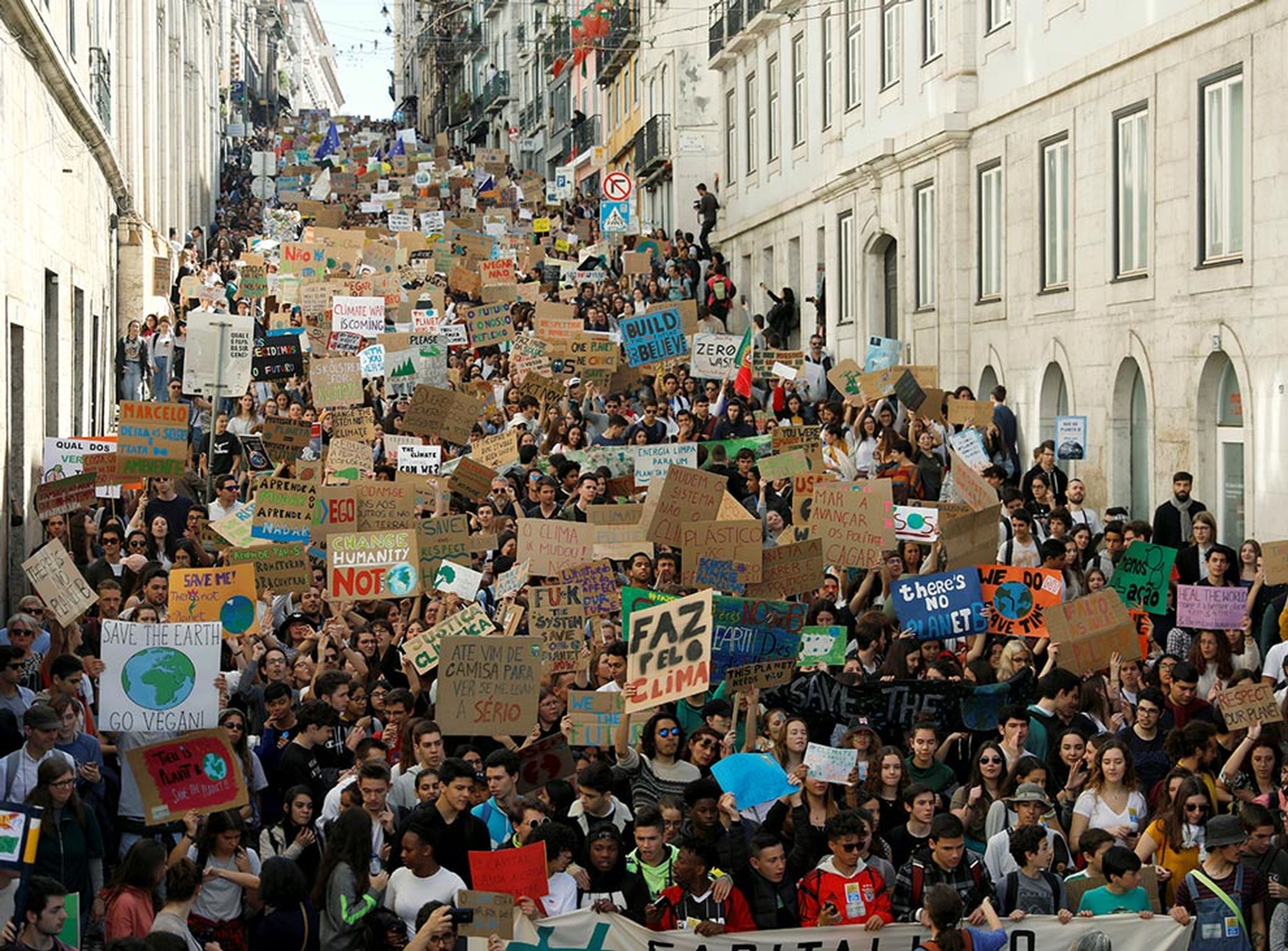 Protestas por el clima en Lisboa