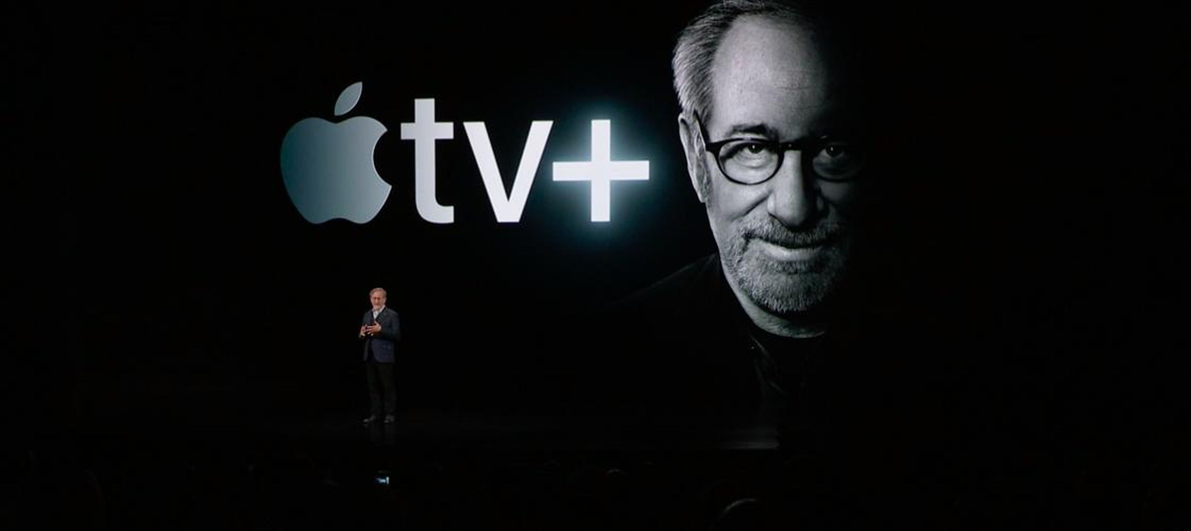 Steven Spielberg at the Apple special event on Monday, March 25.