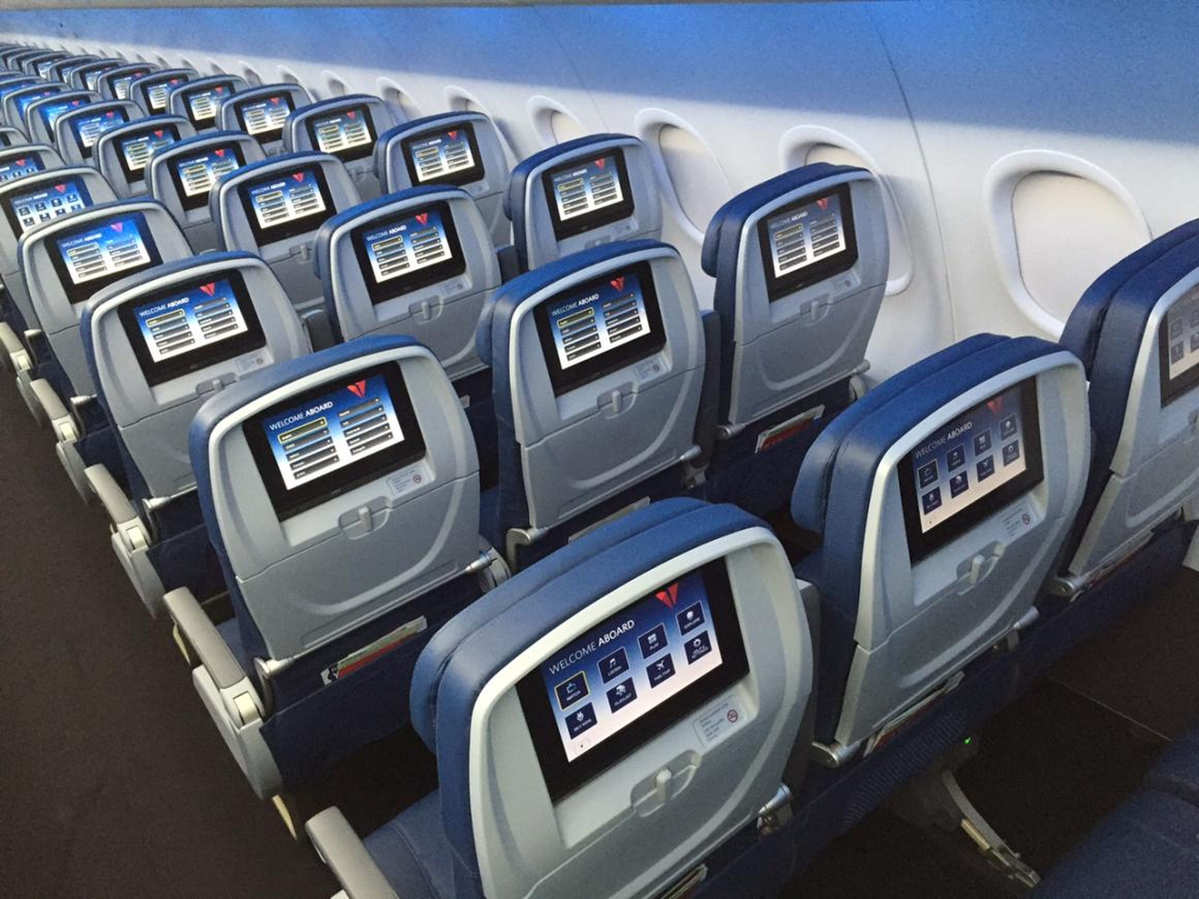 These days more airlines either offer free-streaming entertainment options or personal in-flight entertainment systems.