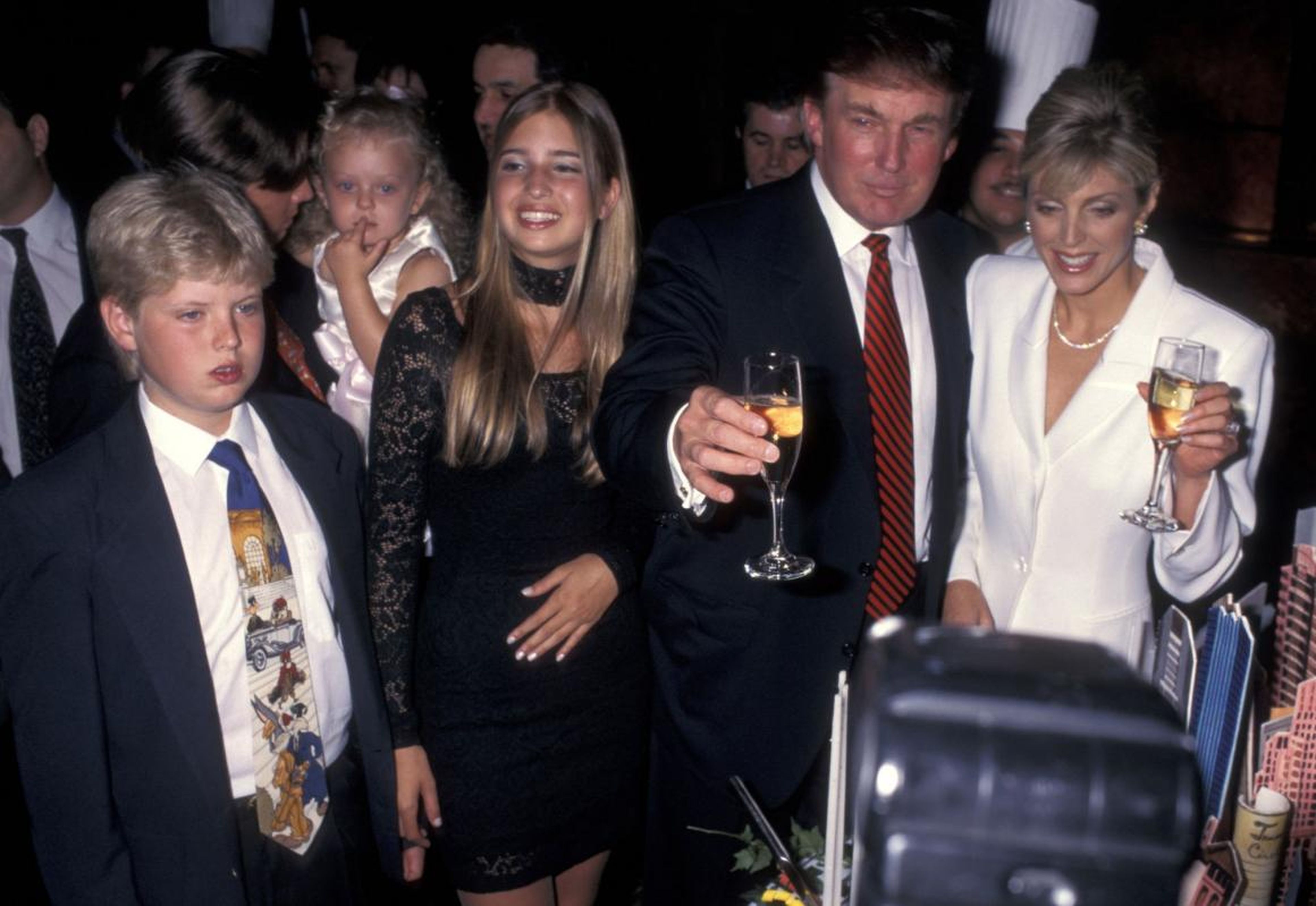 Eric Trump, Donald Trump Jr., Tiffany Trump, Ivanka Trump, Donald Trump y Marla Maples.