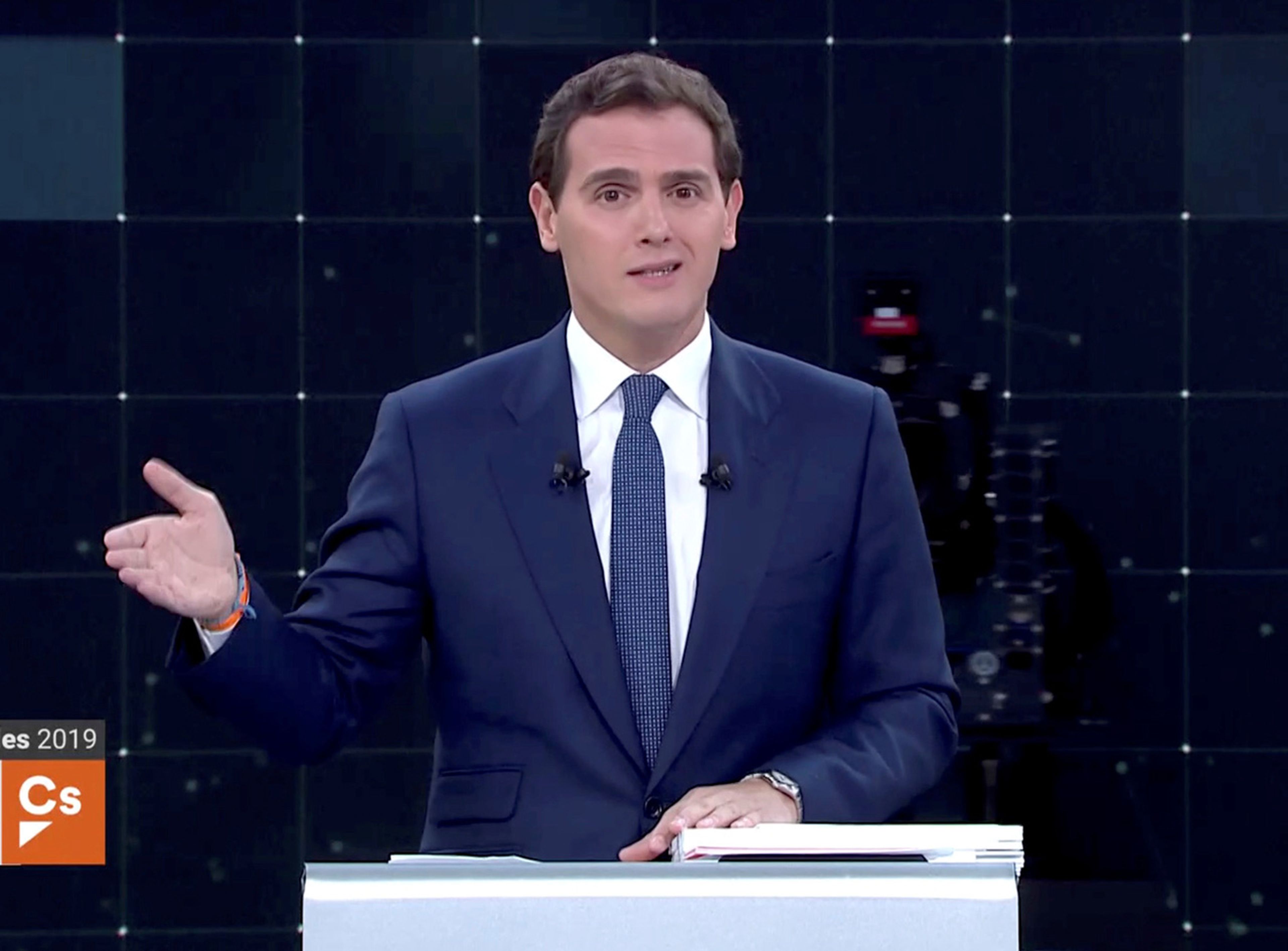 Albert Rivera en el minuto inicial del debate de las Elecciones Generales 2019 de RTVE.