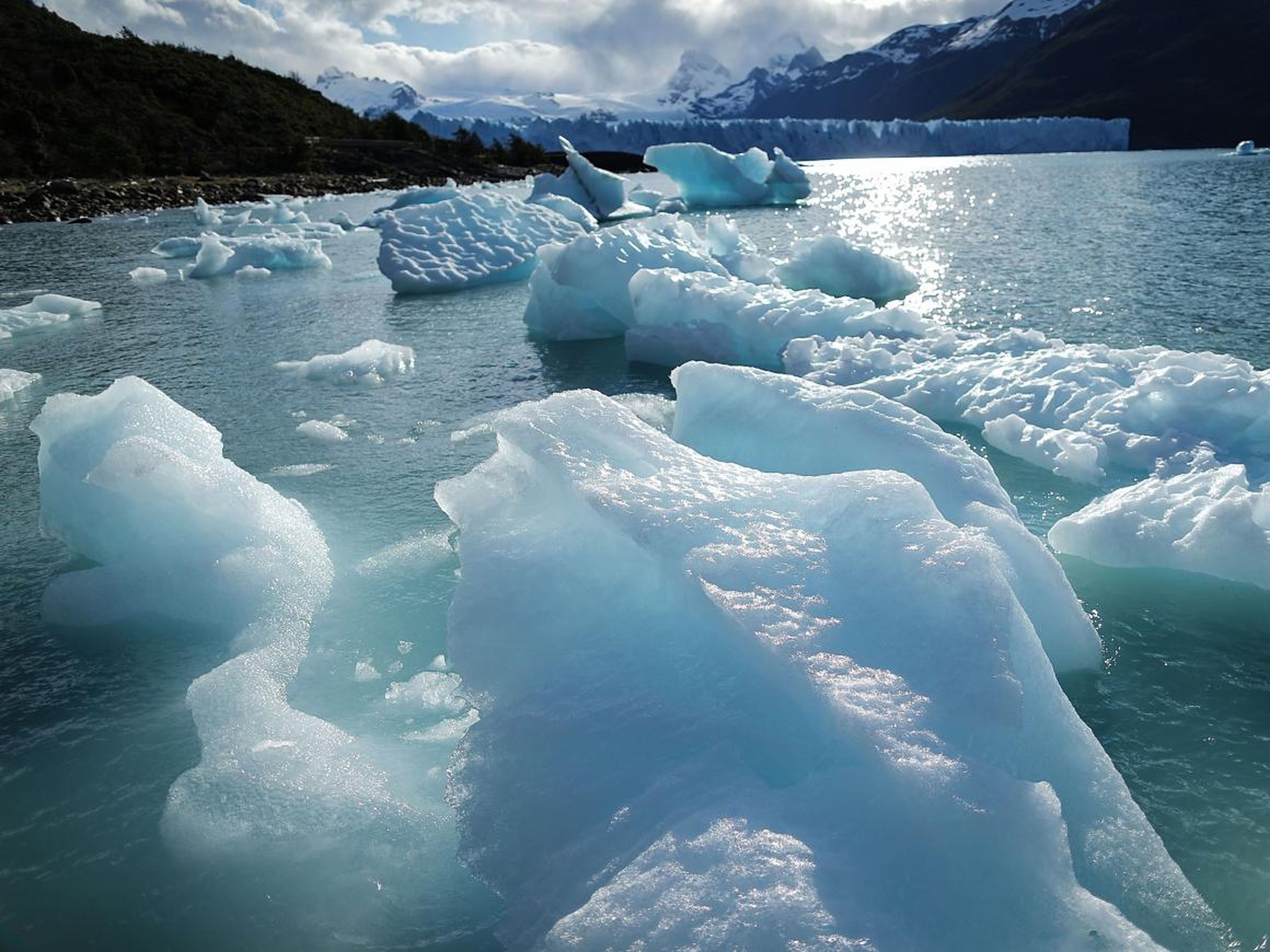 Los glaciares de la Patagonia se están derritiendo rápidamente.