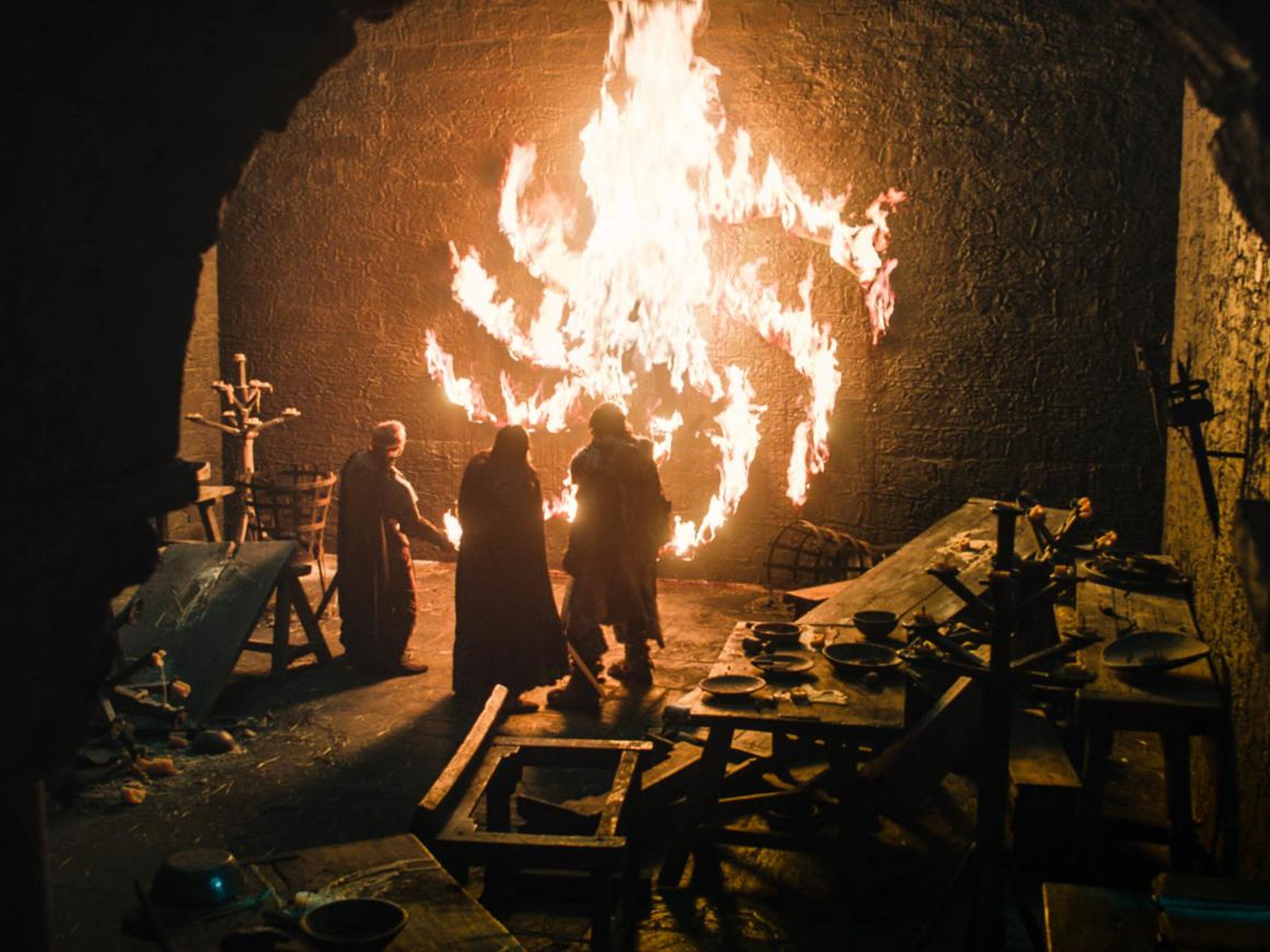 Lord Ned Umber met a fiery death at Castle Last Hearth on the "Game of Thrones" season eight premiere.