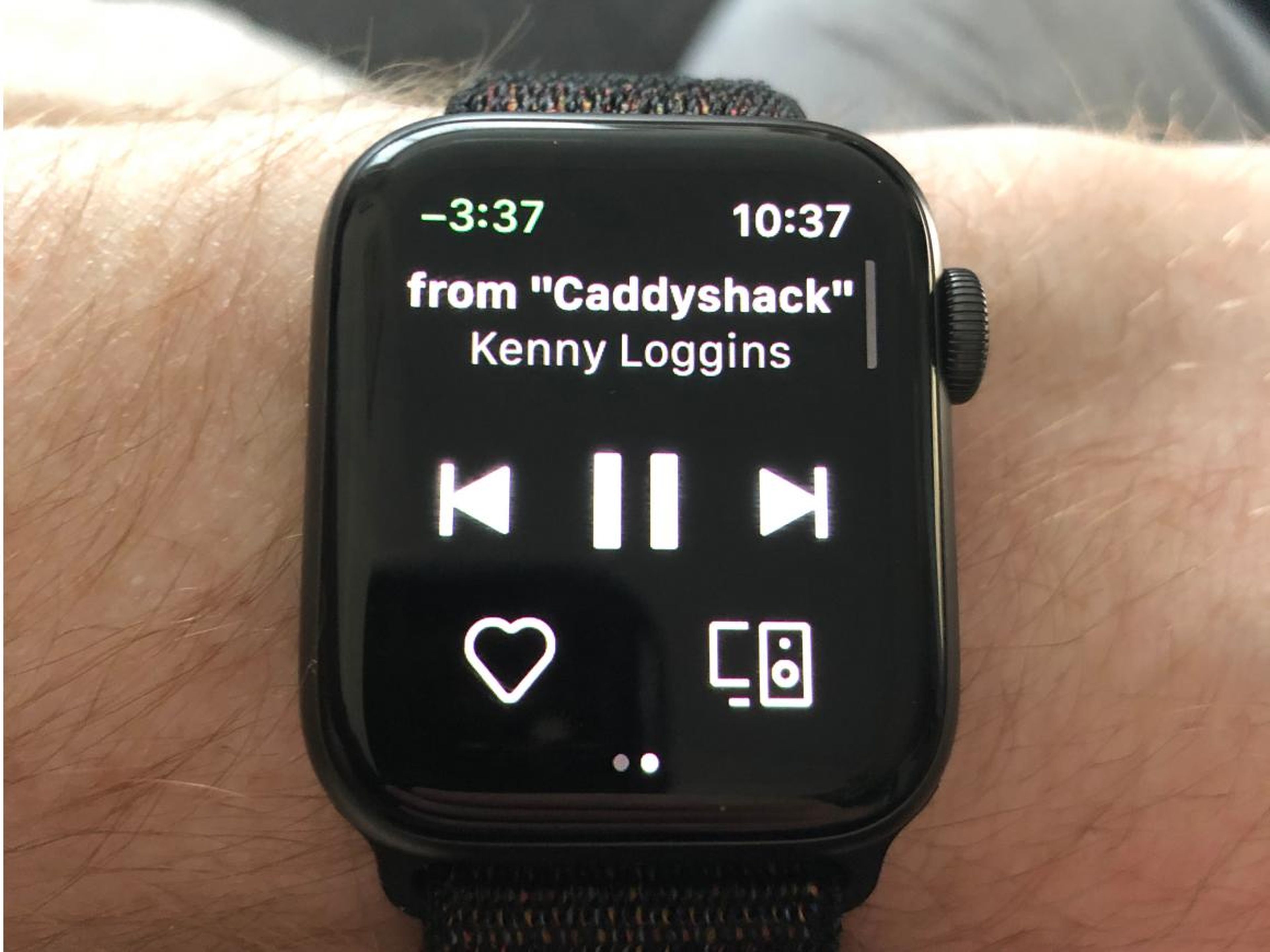 10. The Apple Watch can control your iPhone's music, even if it's playing out of your car or headphones.