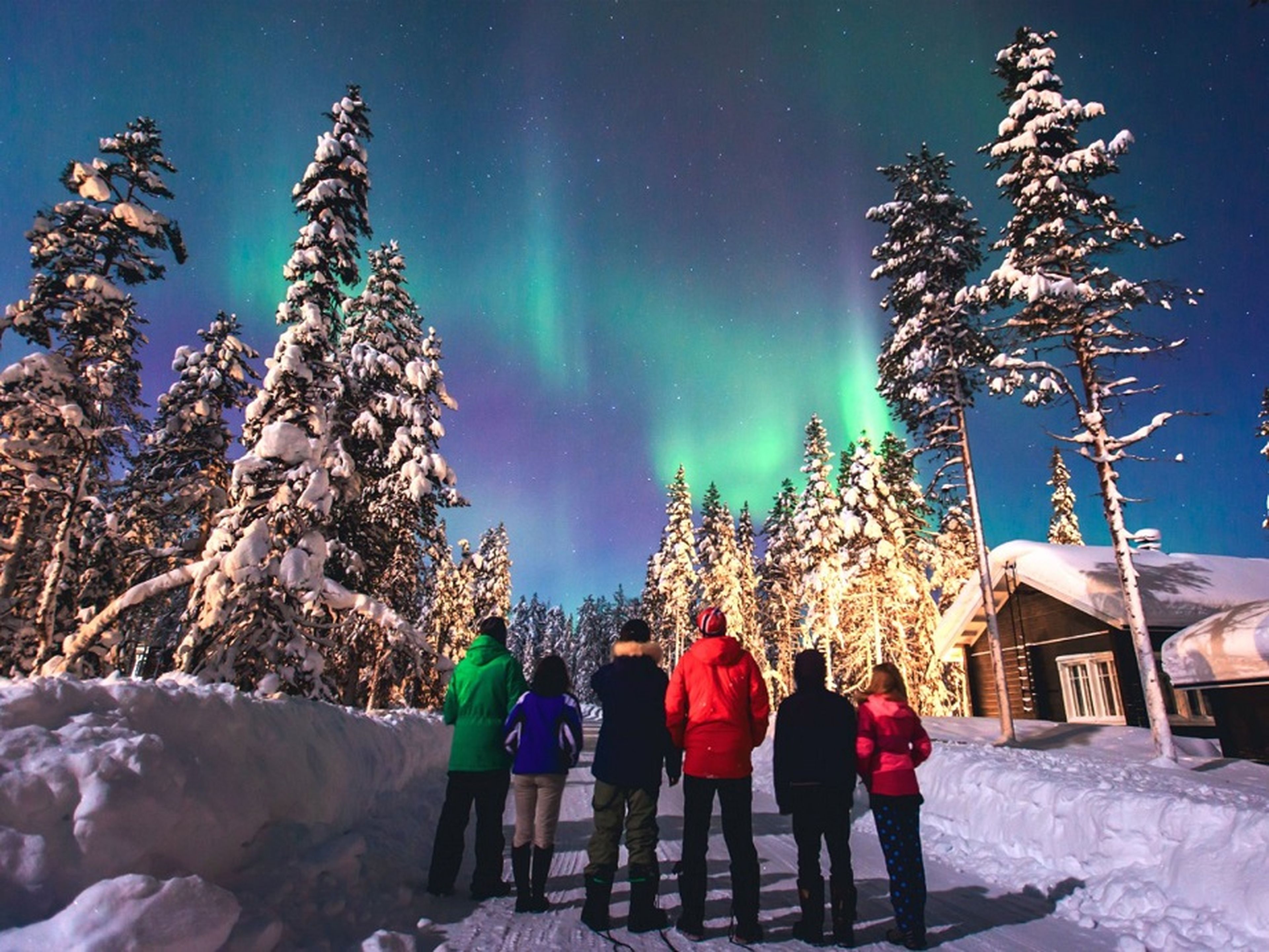 Aurora boreal en Finlandia.