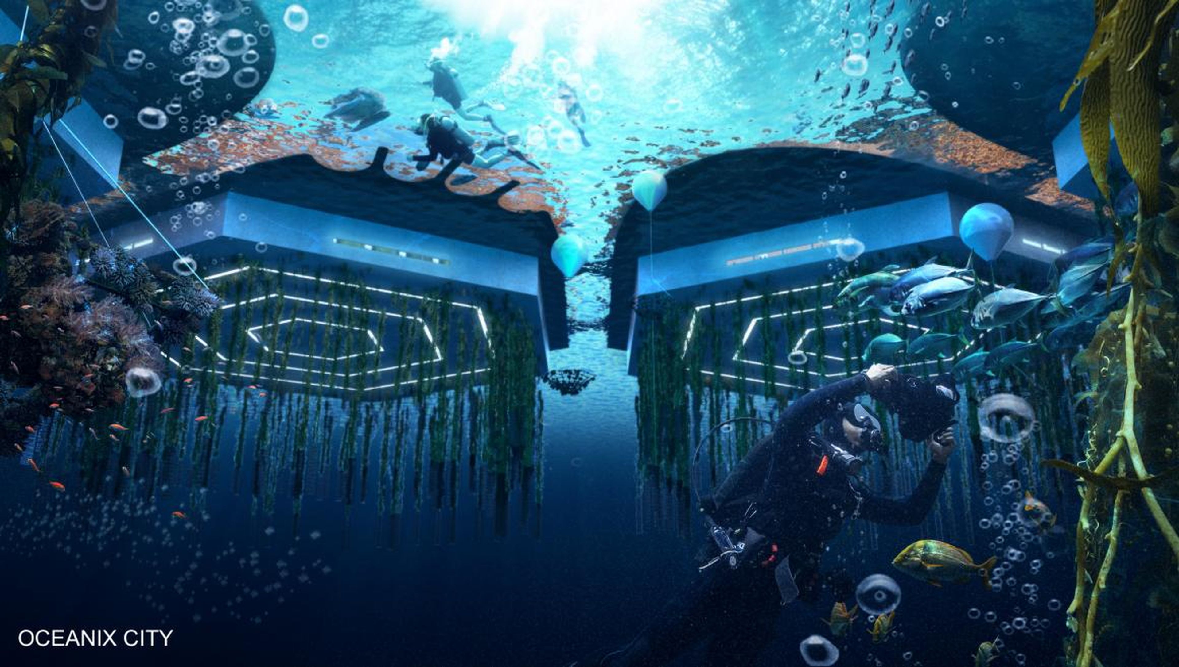 The concept calls for "ocean farming," which would involve growing food beneath the surface of the water.