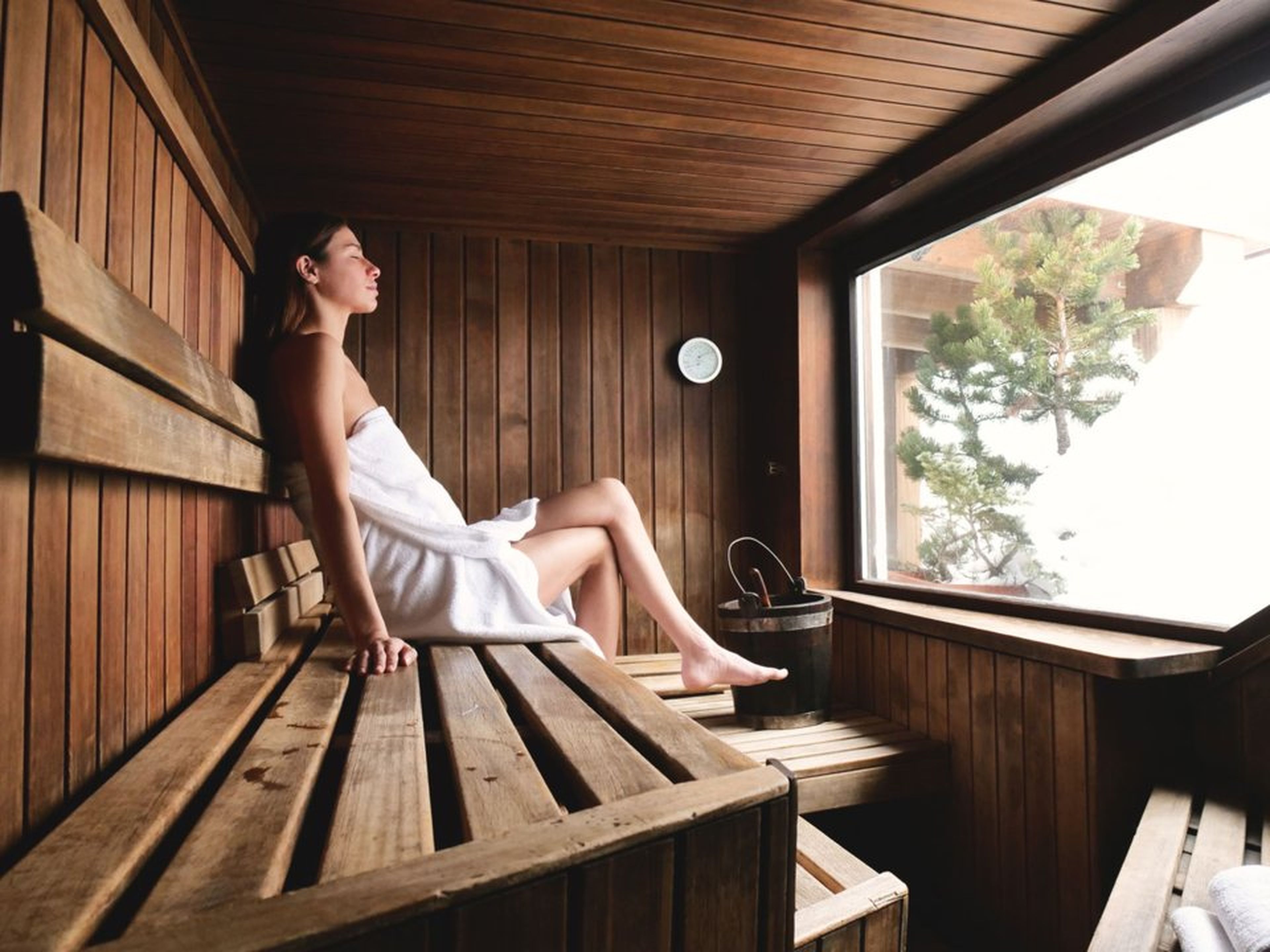 Los finlandeses se toman un tiempo para relajarse con los visitas regulares a la sauna.