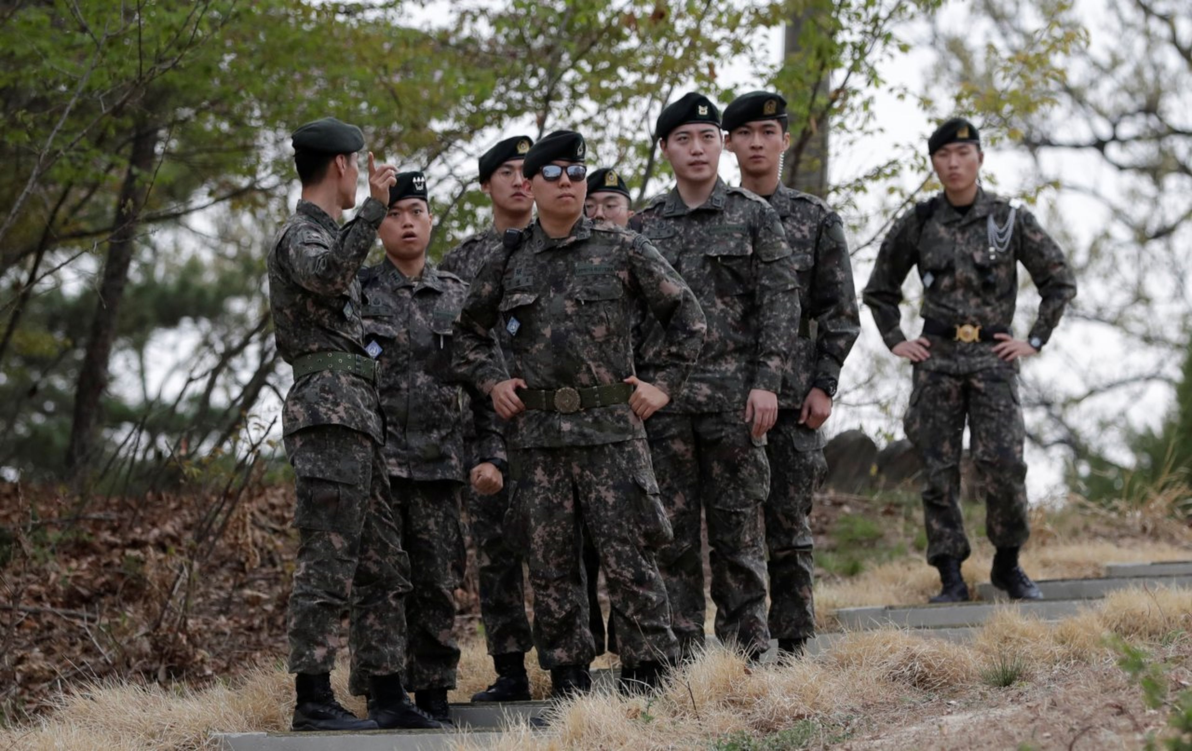 Un grupo de soldados surcoreanos