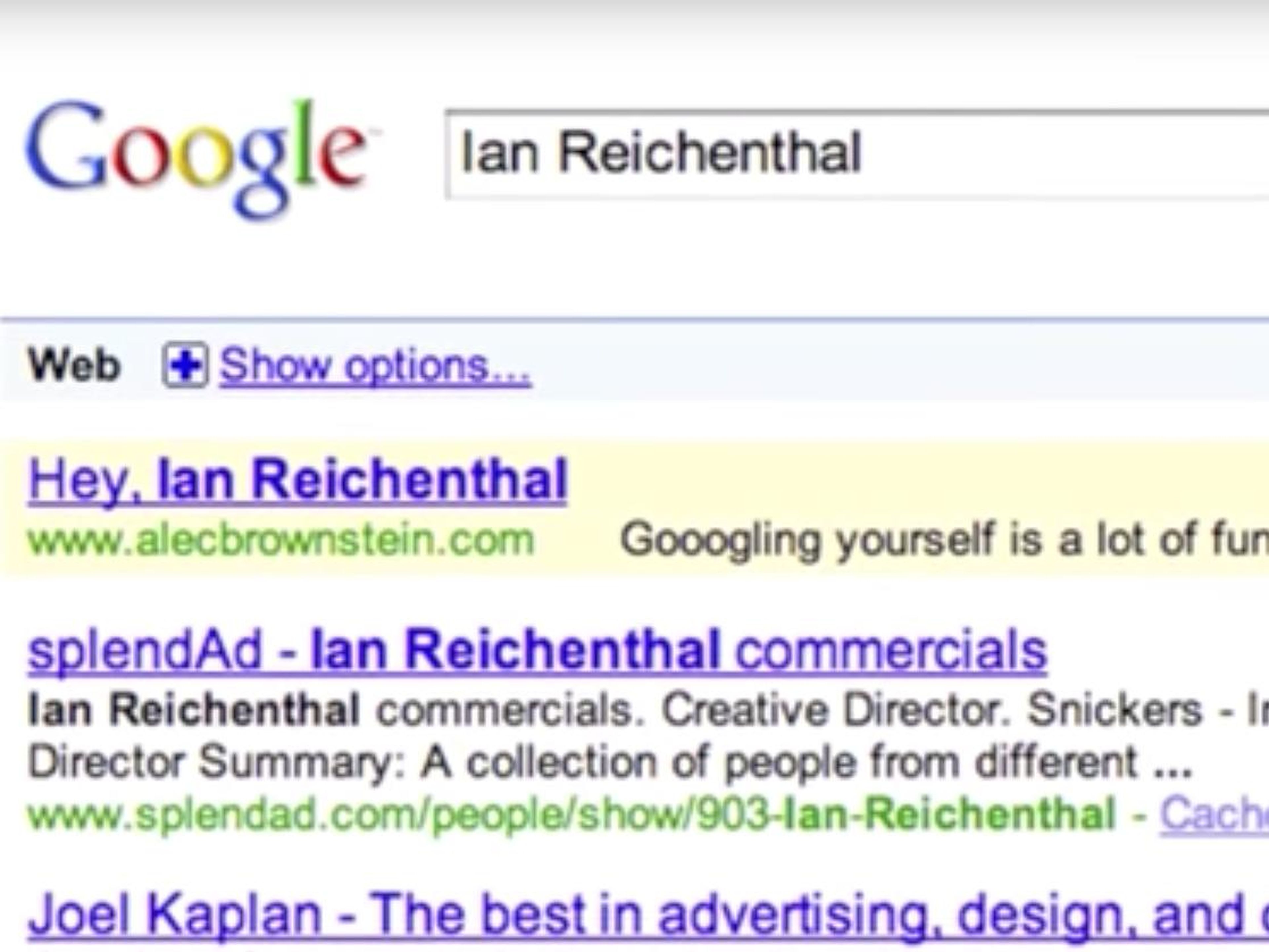 This man paid for a Google ad that would show up whenever top ad executives searched their own names