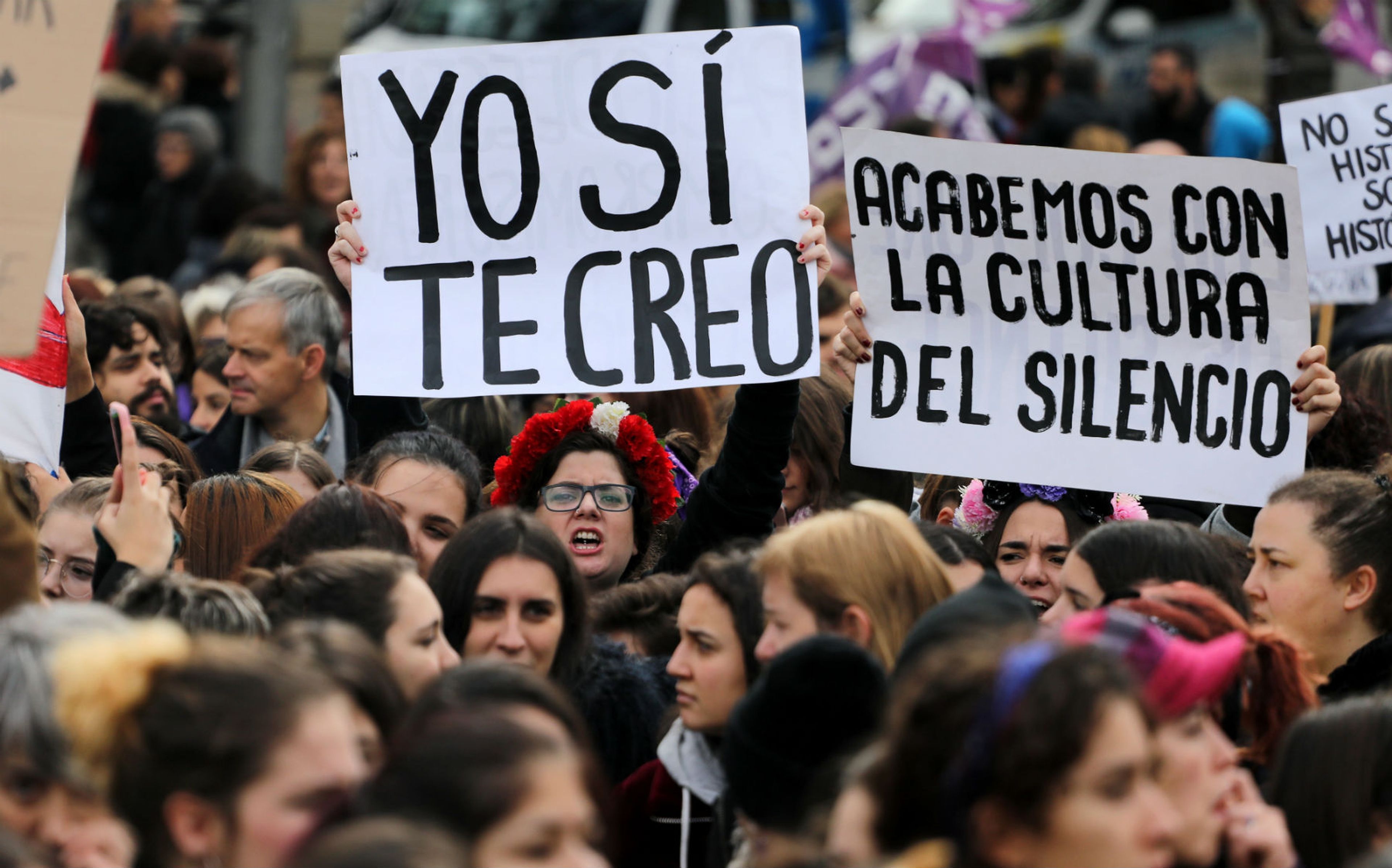 Manifestación en Madrid contra la violencia de género.