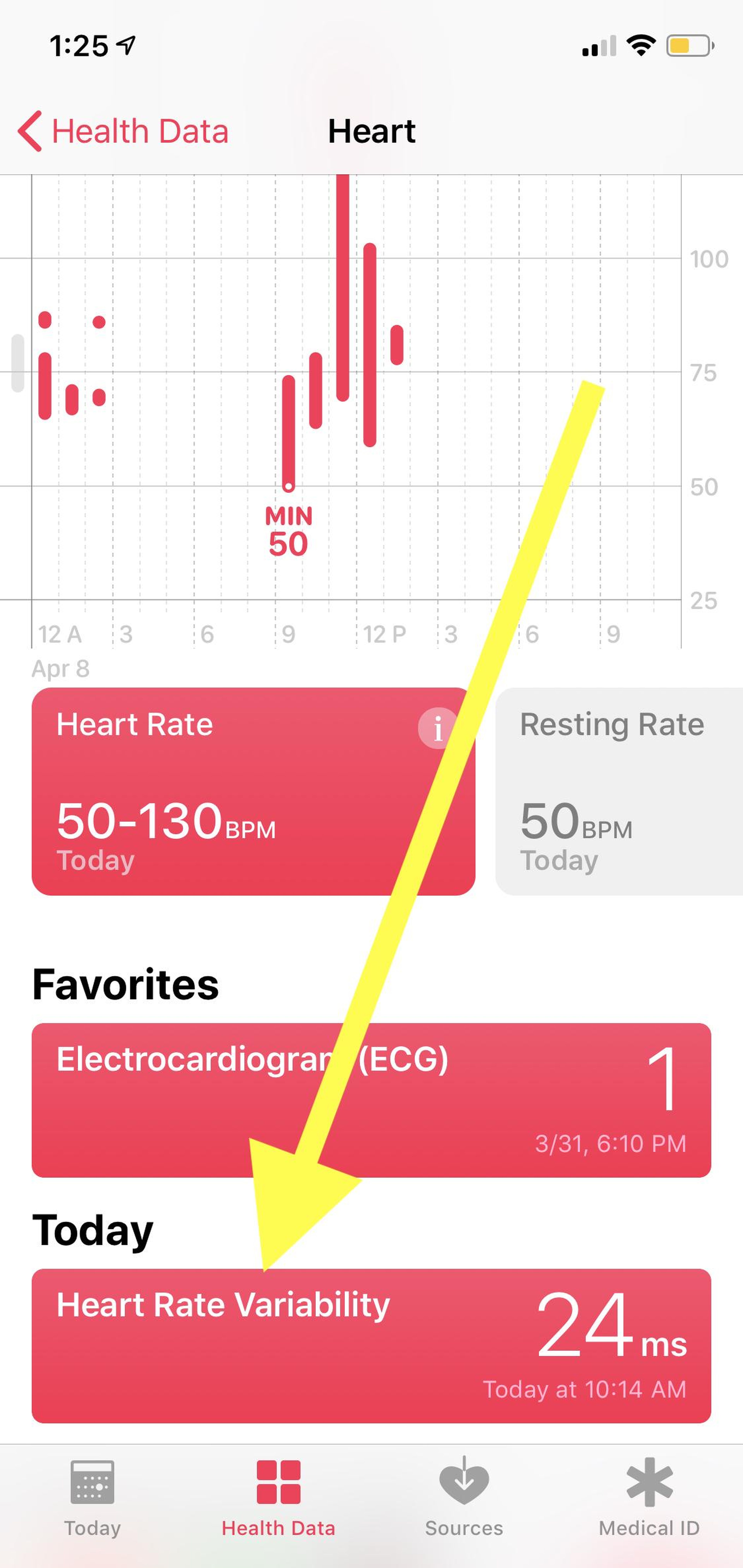 Nancy recommends the heart rate variability feature.