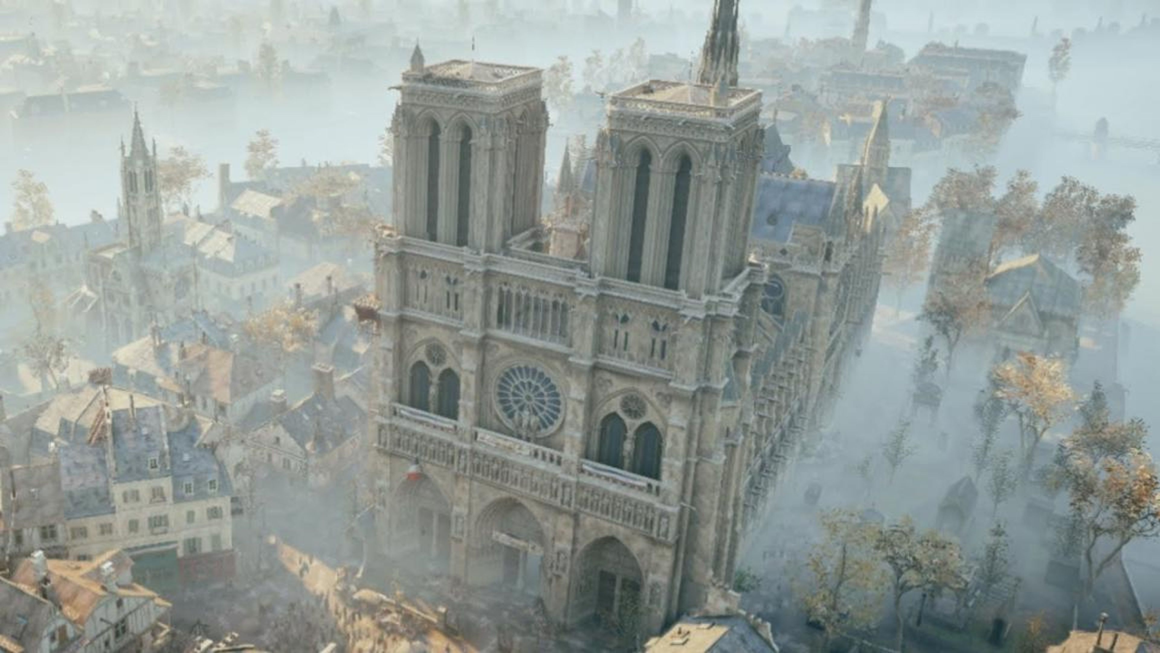 La Catedral de Notre Dame en el videojuego de 2014 Assassin's Creed Unity.