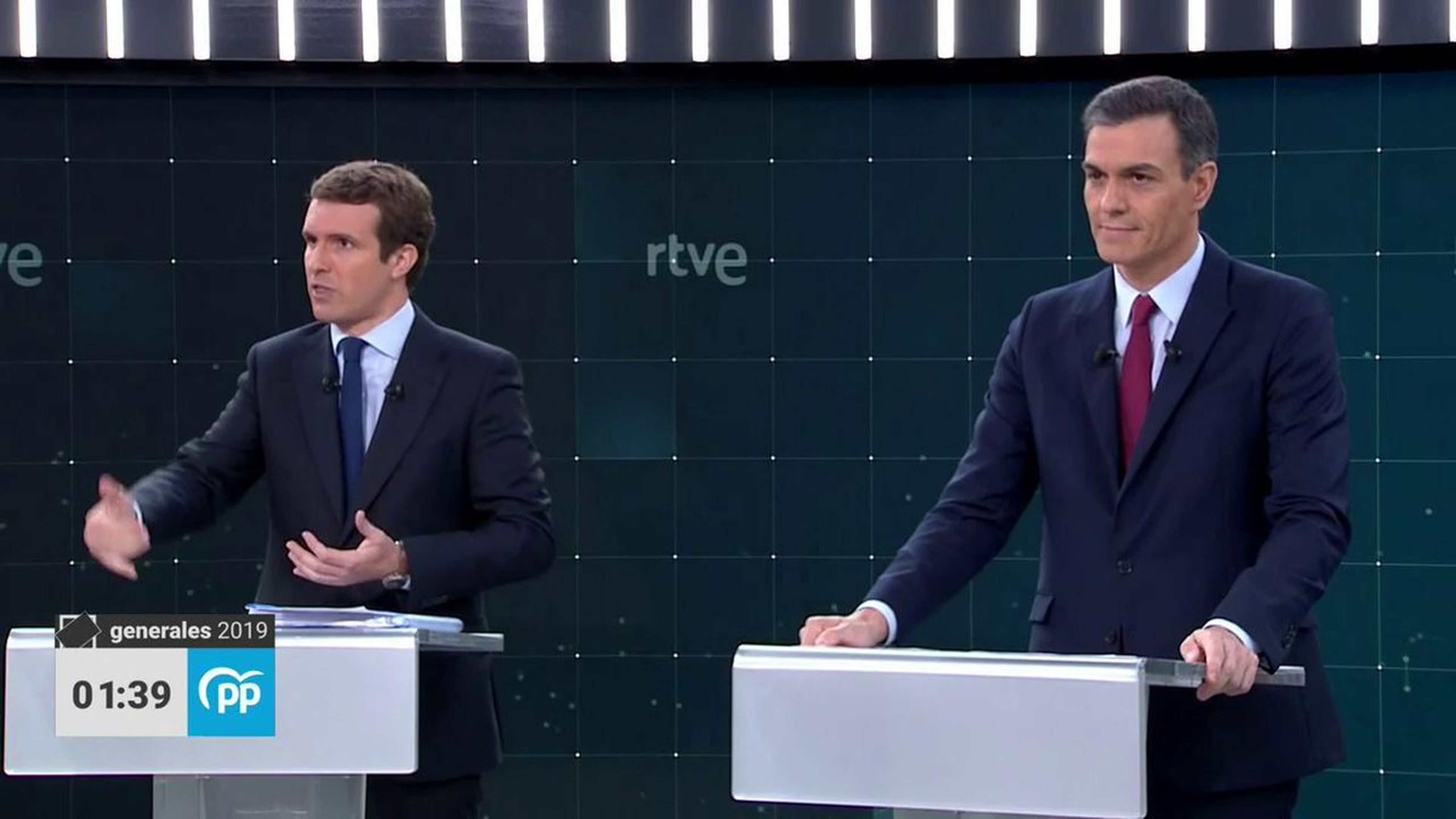 Pablo Casado (PP) y Pedro Sánchez (PSOE), candidatos a la presidencia del Gobierno.