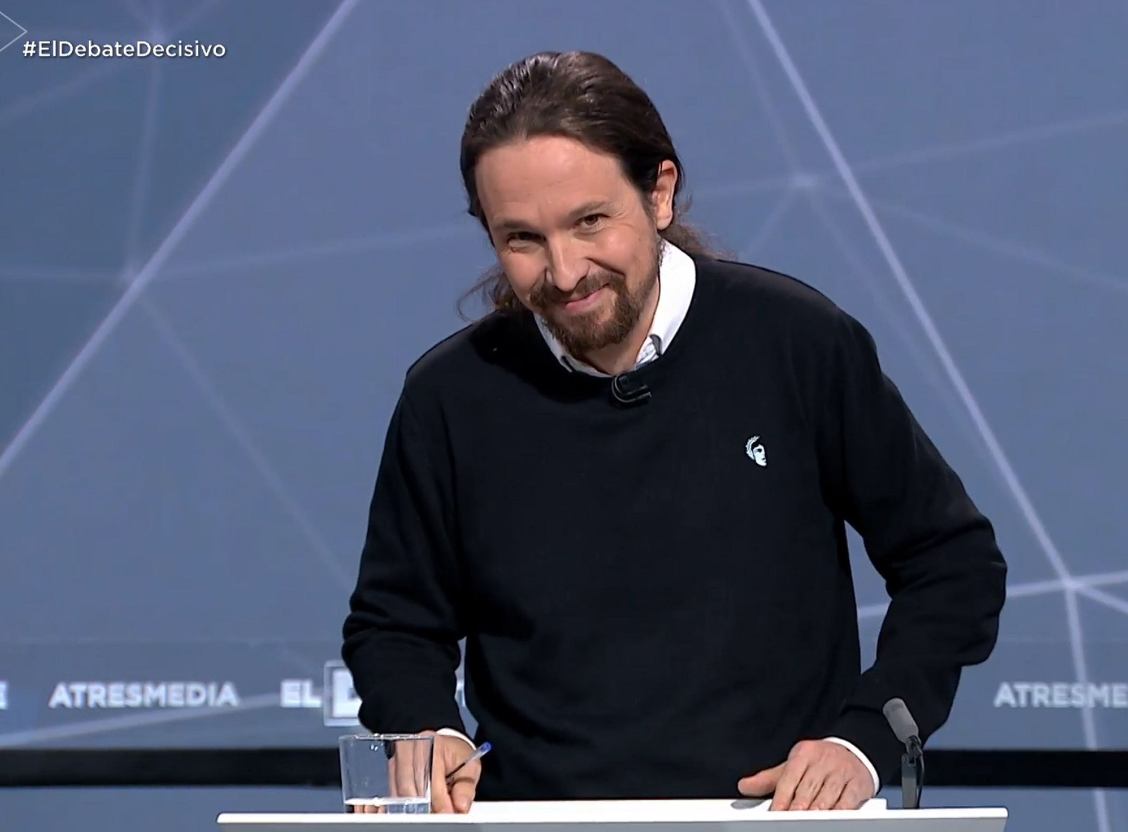 Pablo Iglesias en el debate de Atresmedia.