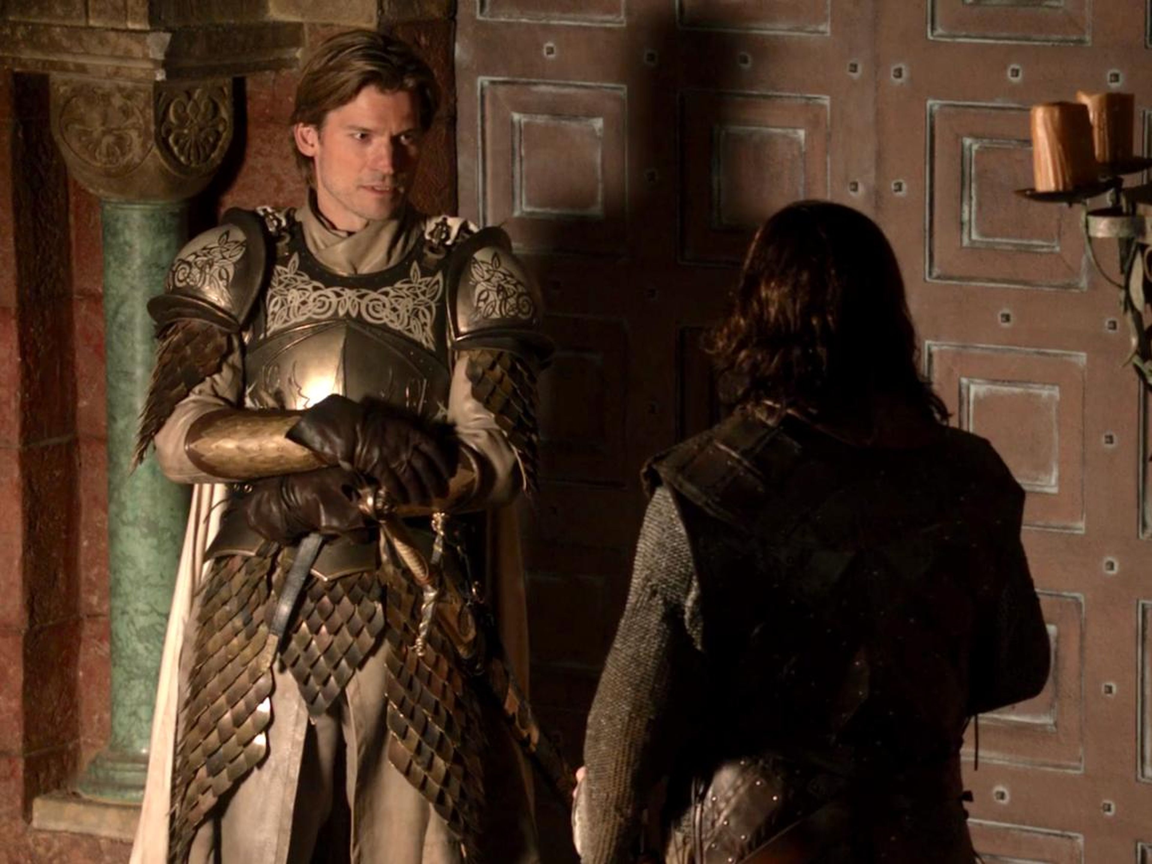 Jaime and Jory together on "Game of Thrones" season one, episode four, "Cripples, Bastards, and Broken Things."