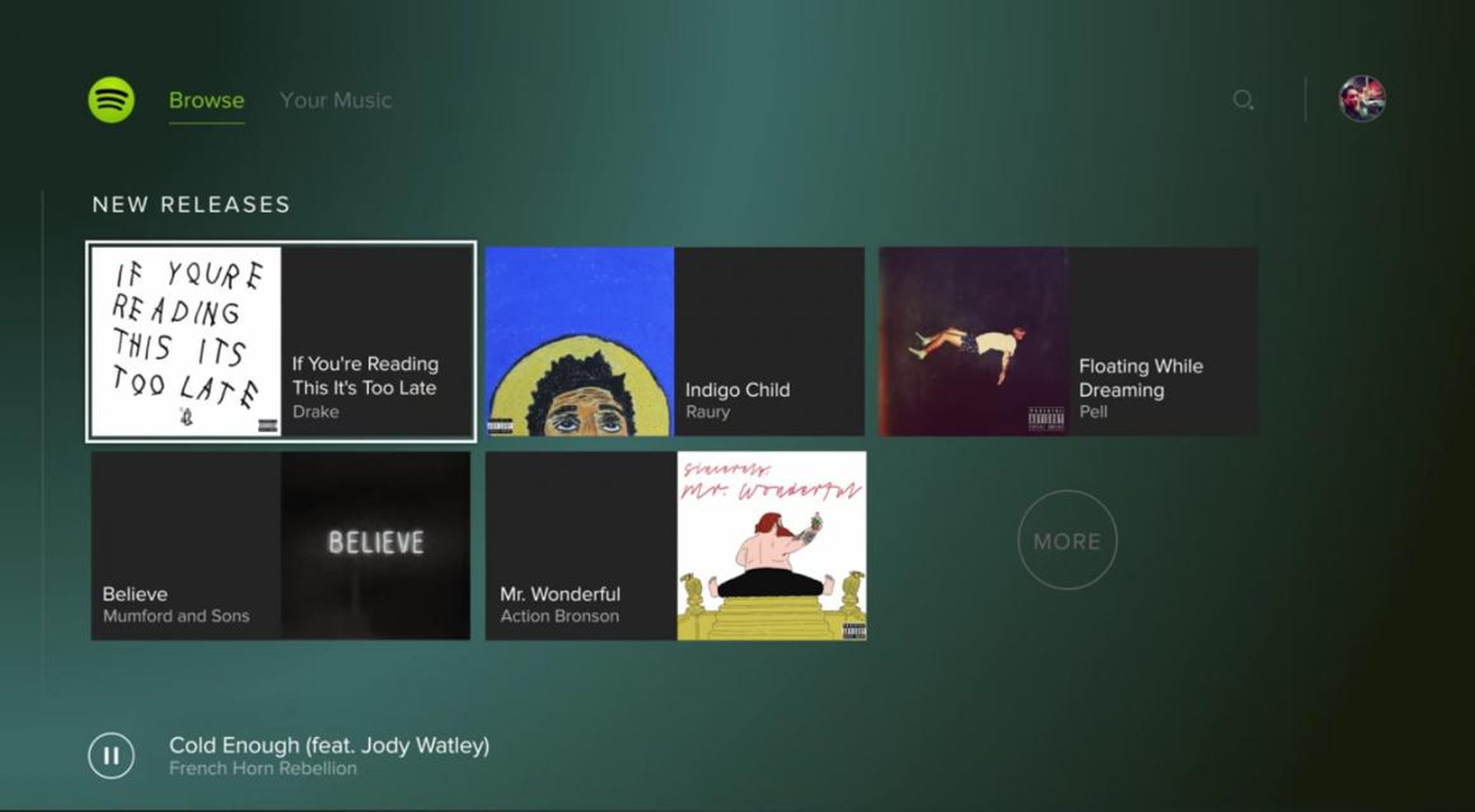 14. The PS4 has deep Spotify integration.