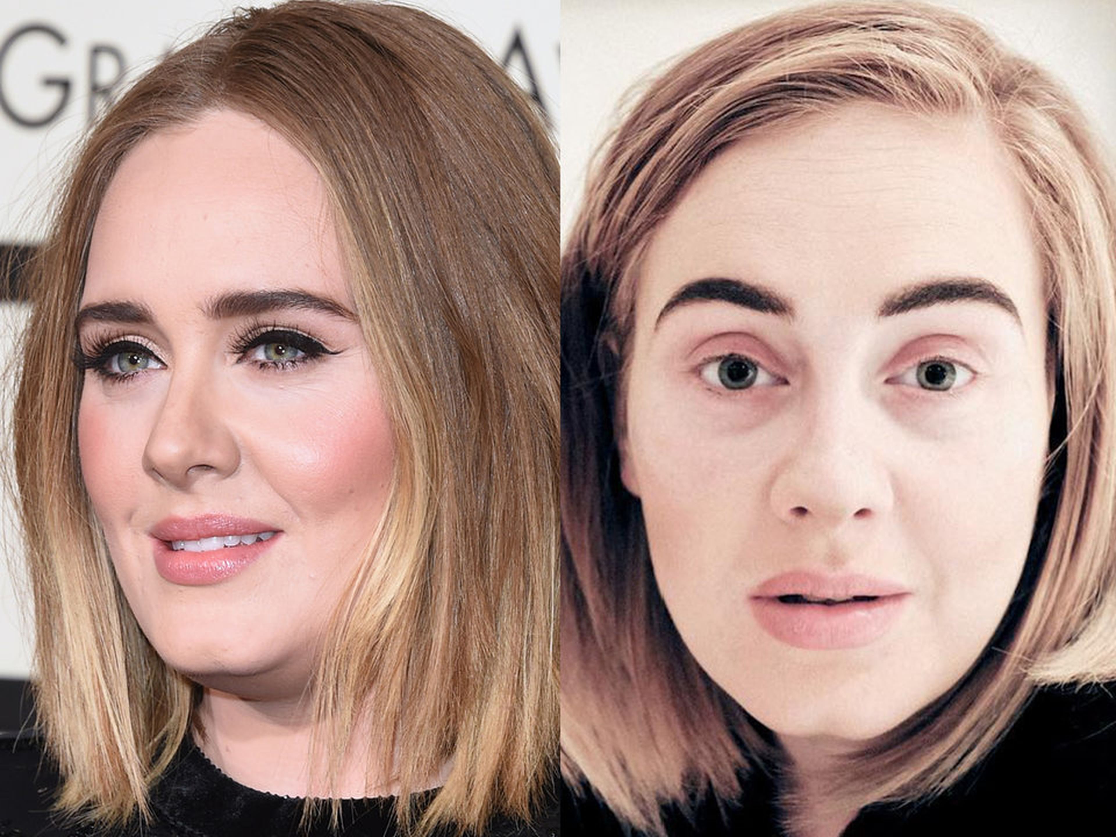 Adele normalmente mantiene un maquillaje sencillo.