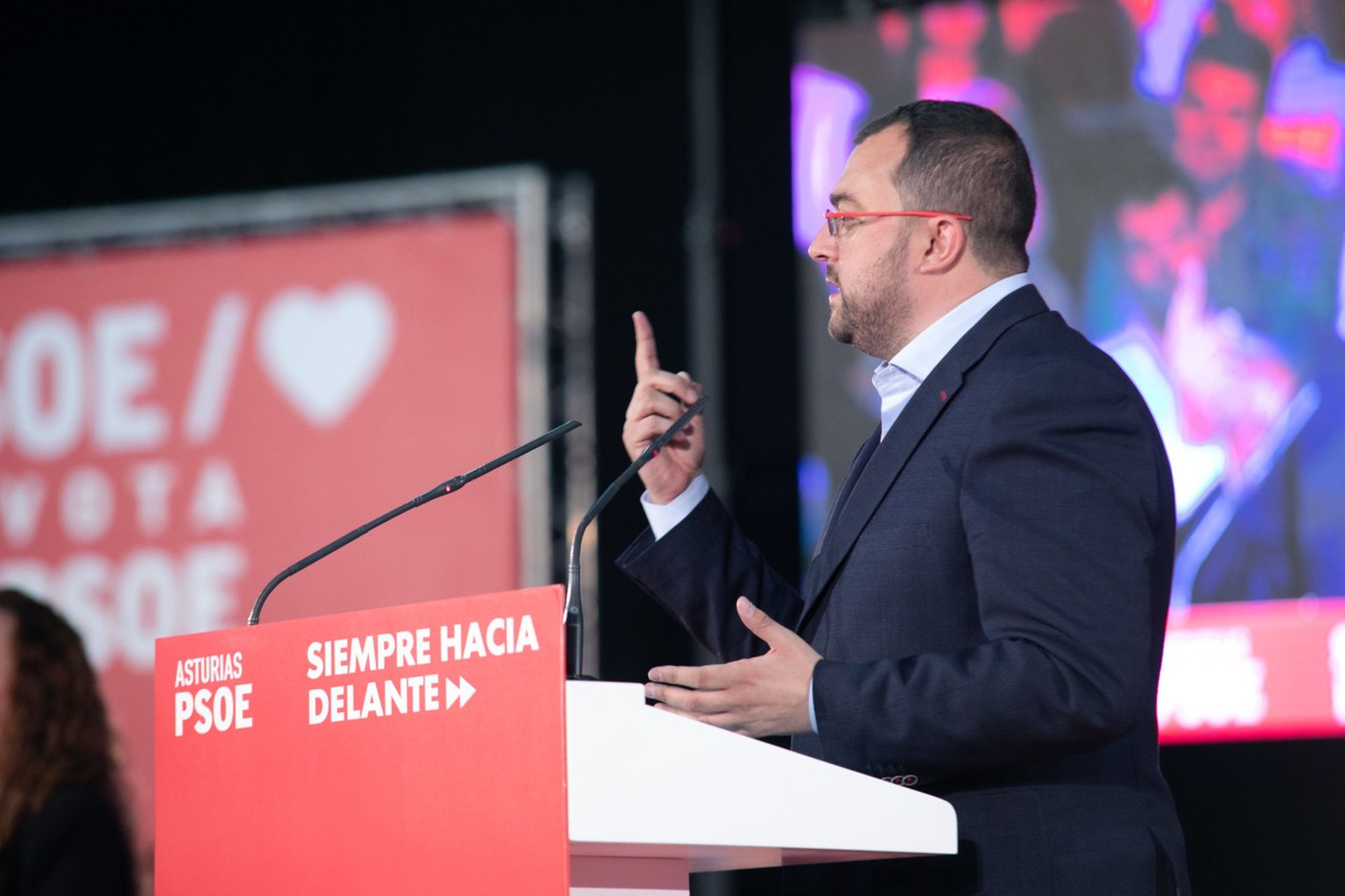 Adrián Barbón, candidato del PSOE a la presidencia de Asturias