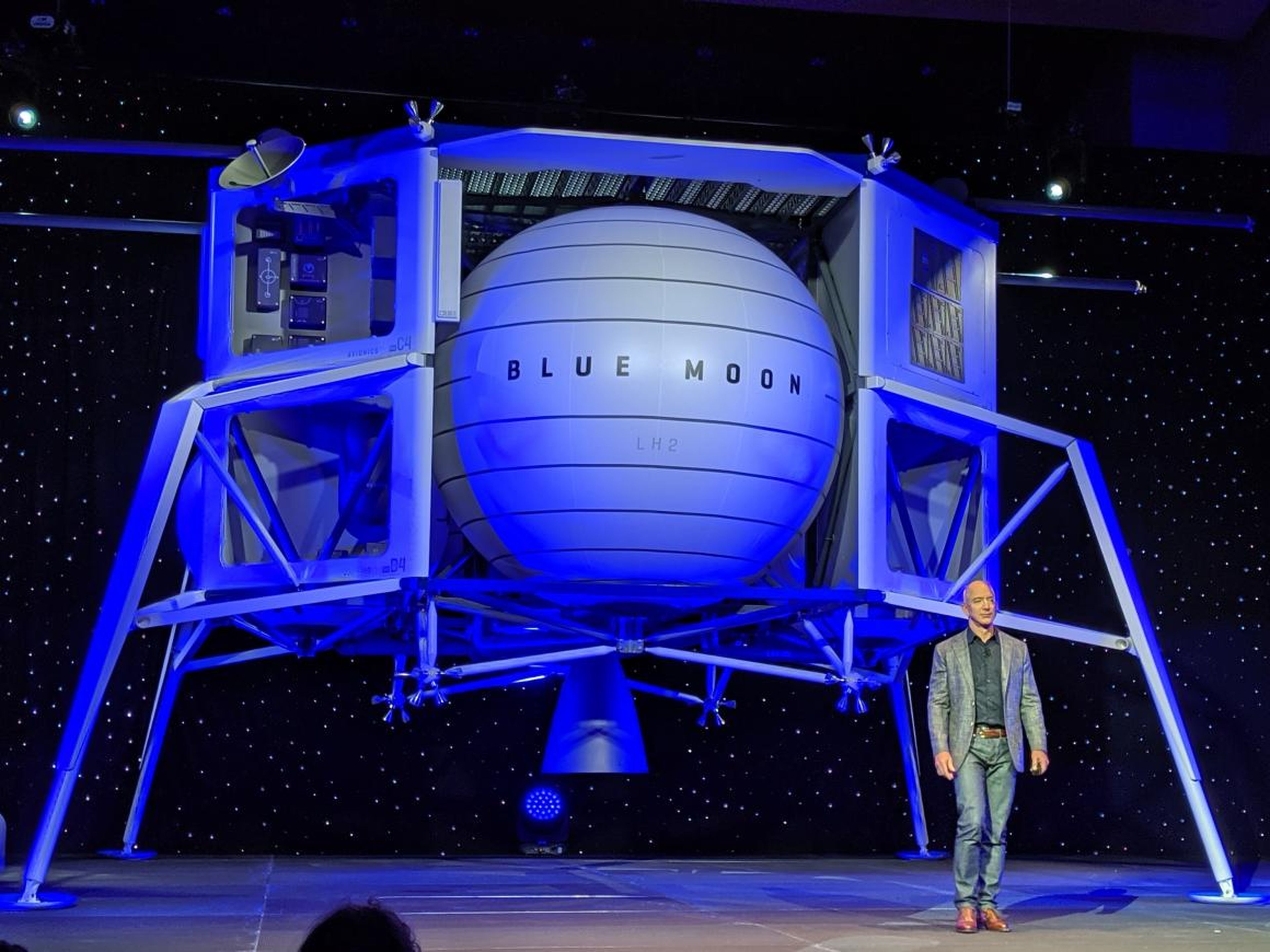 Bezos added that Blue Origin has a three-year head-start on a lunar lander and could meet NASA's desire to send astronauts back to the moon by 2024.