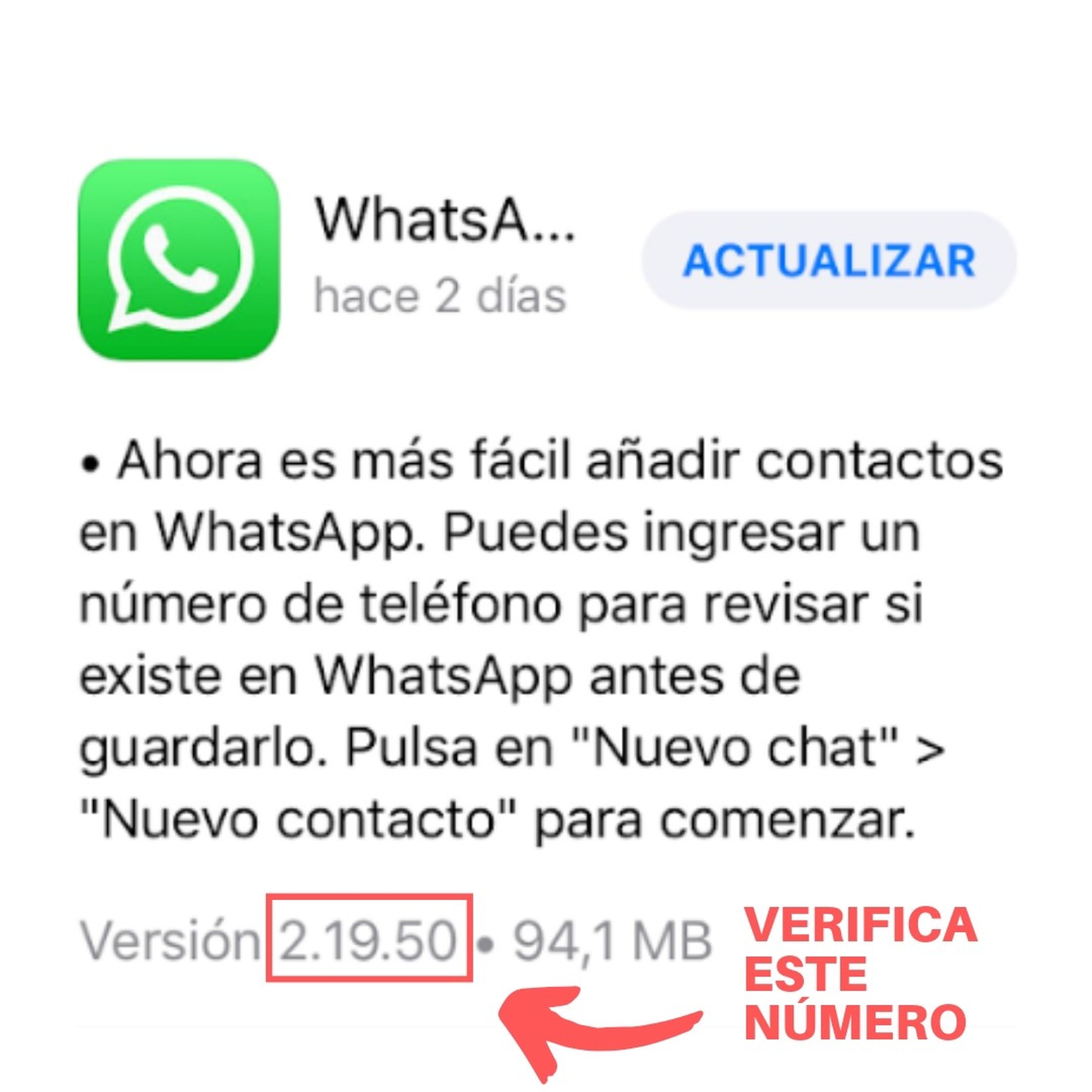 A continuación te contamos cómo comprobar tu versión de WhatsApp si tienes un iPhone.
