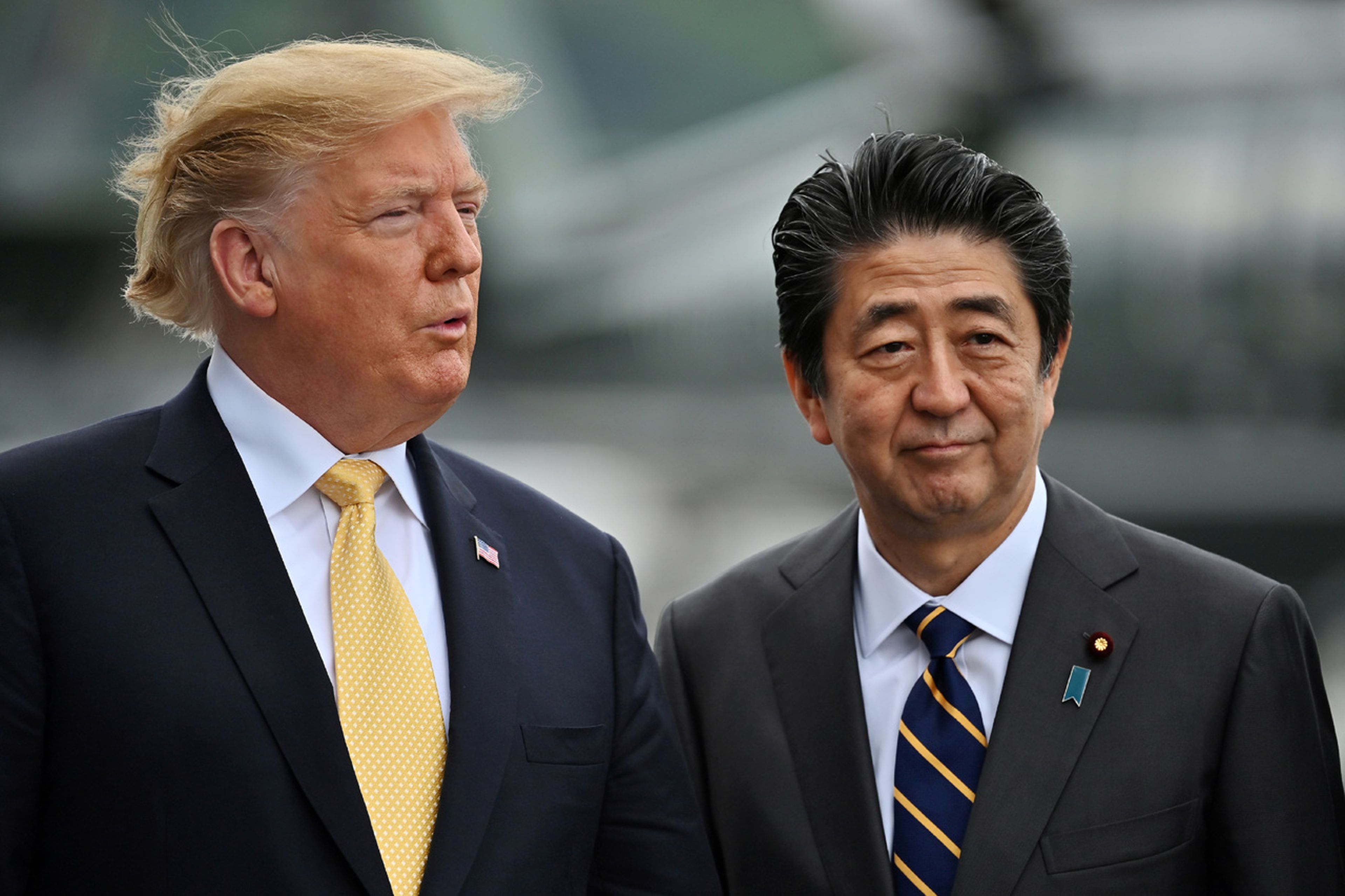 Donald Trup, presidente de los Estados Unidos, y Shinzo Abe, primer ministro de Japón.