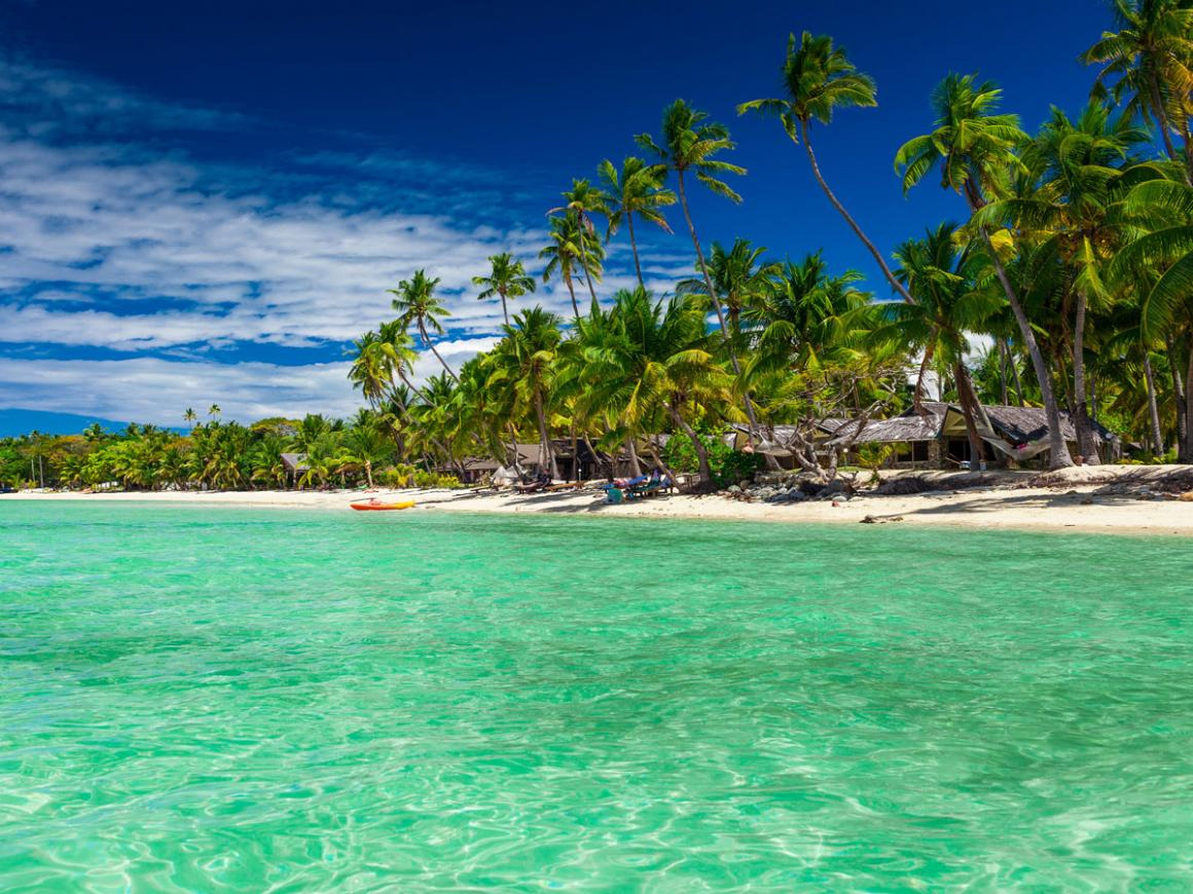 Una playa de Fiji.