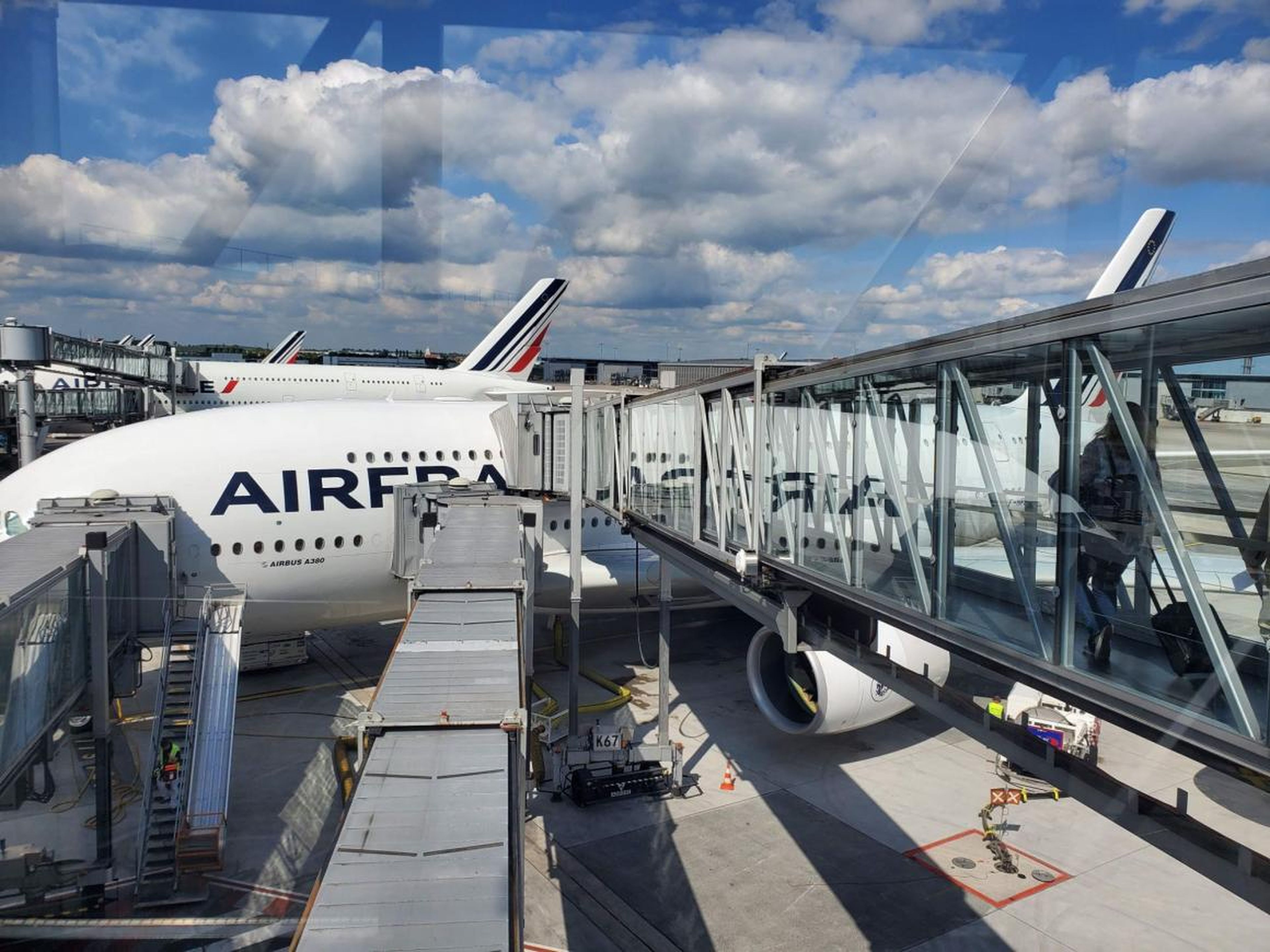 A bordo del France Airbus A380.Boarding an Air France Airbus A380.