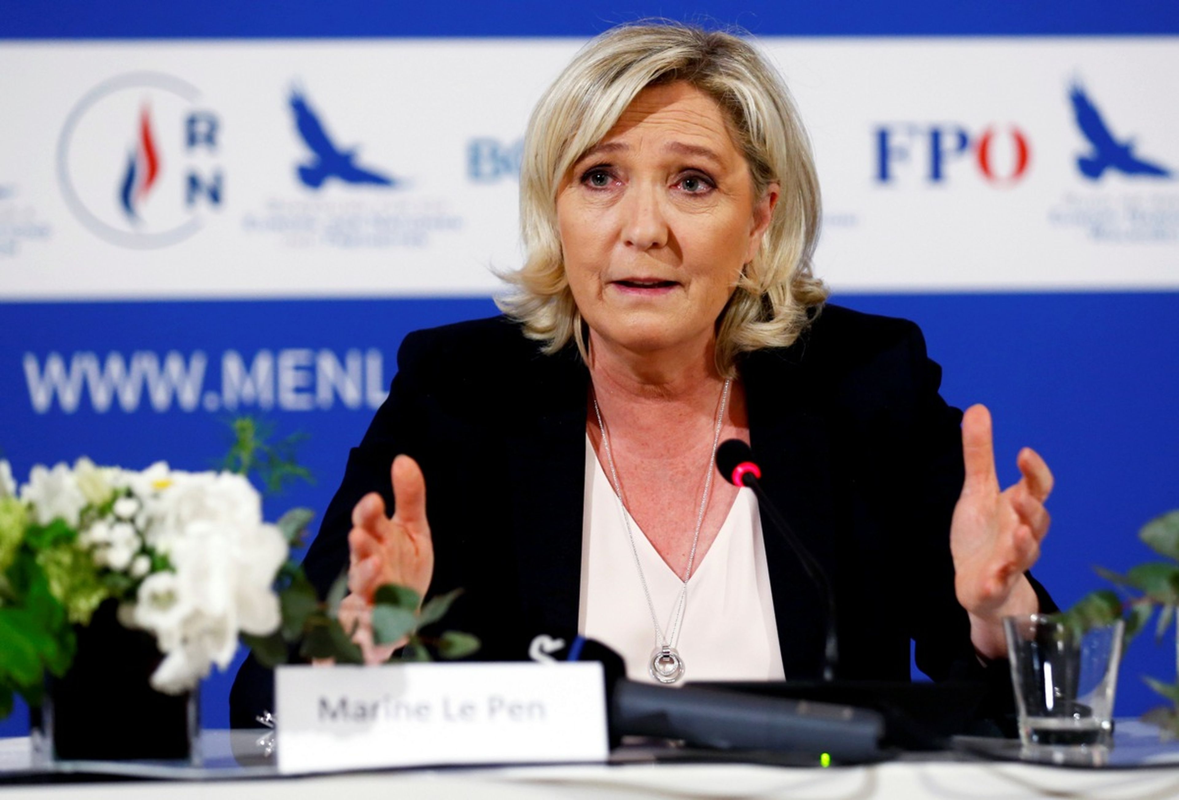 Marine Le Pen, líder del partido de extrema derecha en Francia