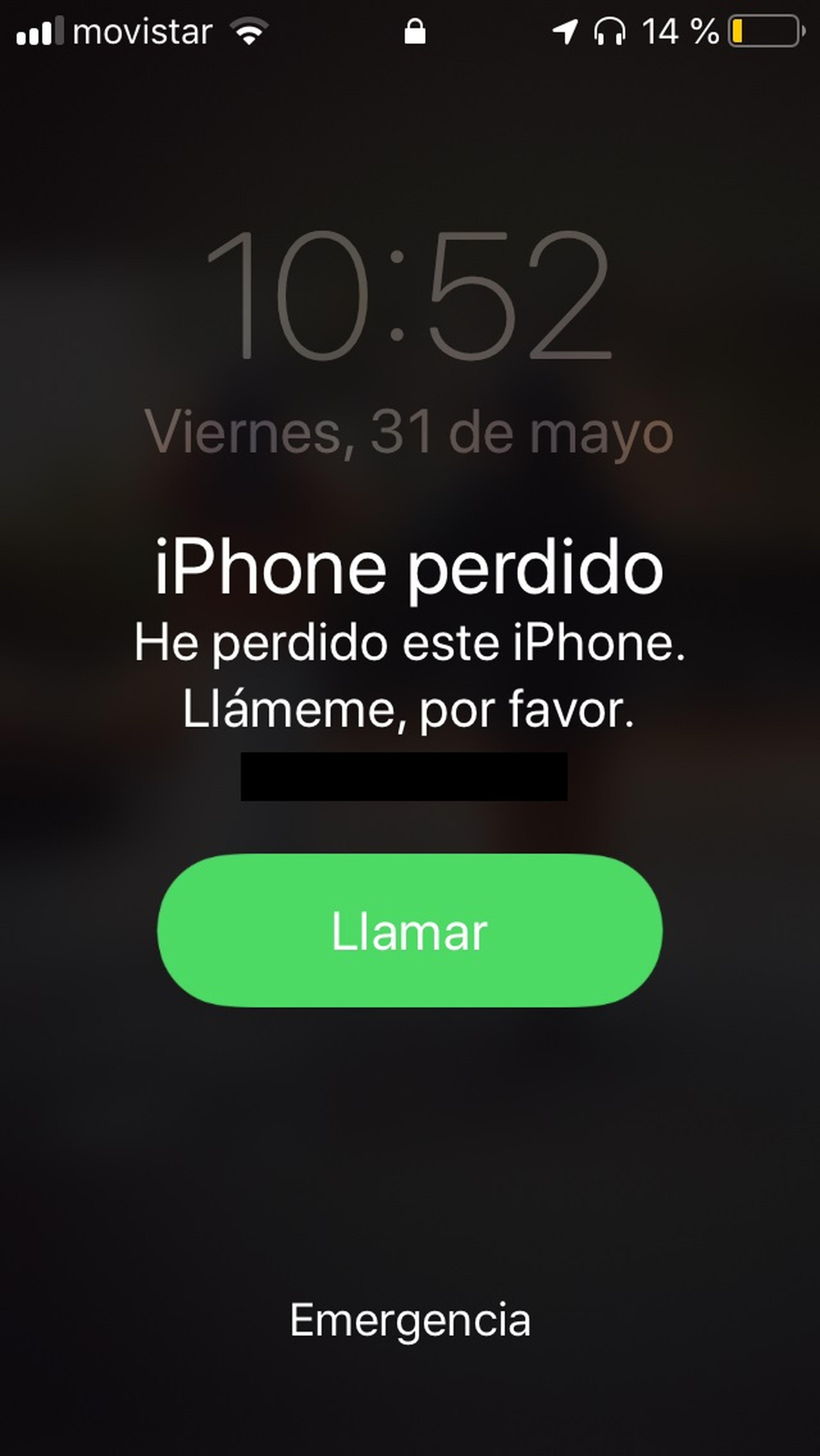 Mensaje en iPhone perdido