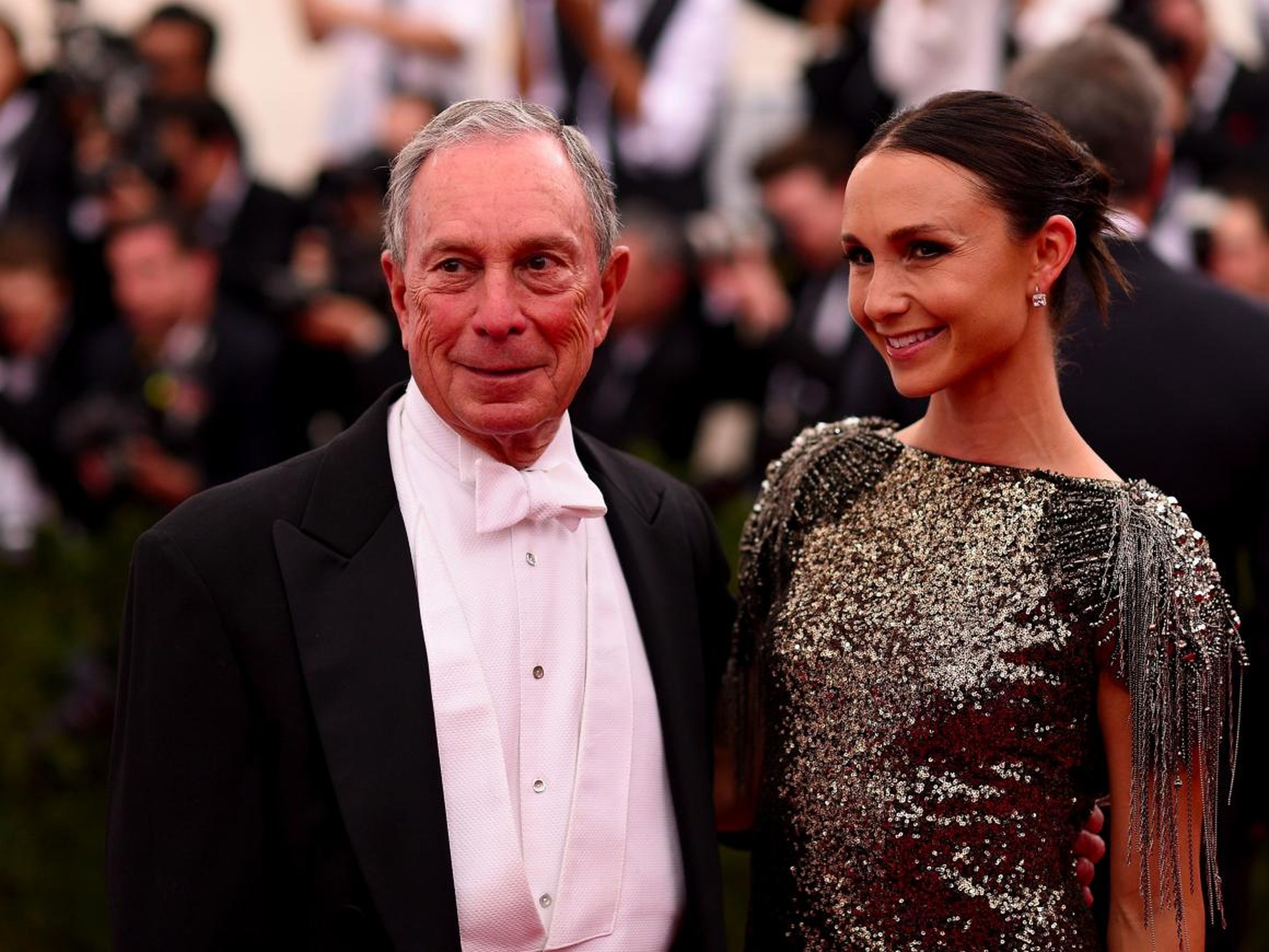 Michael Bloomberg y su hija menor Georgina.