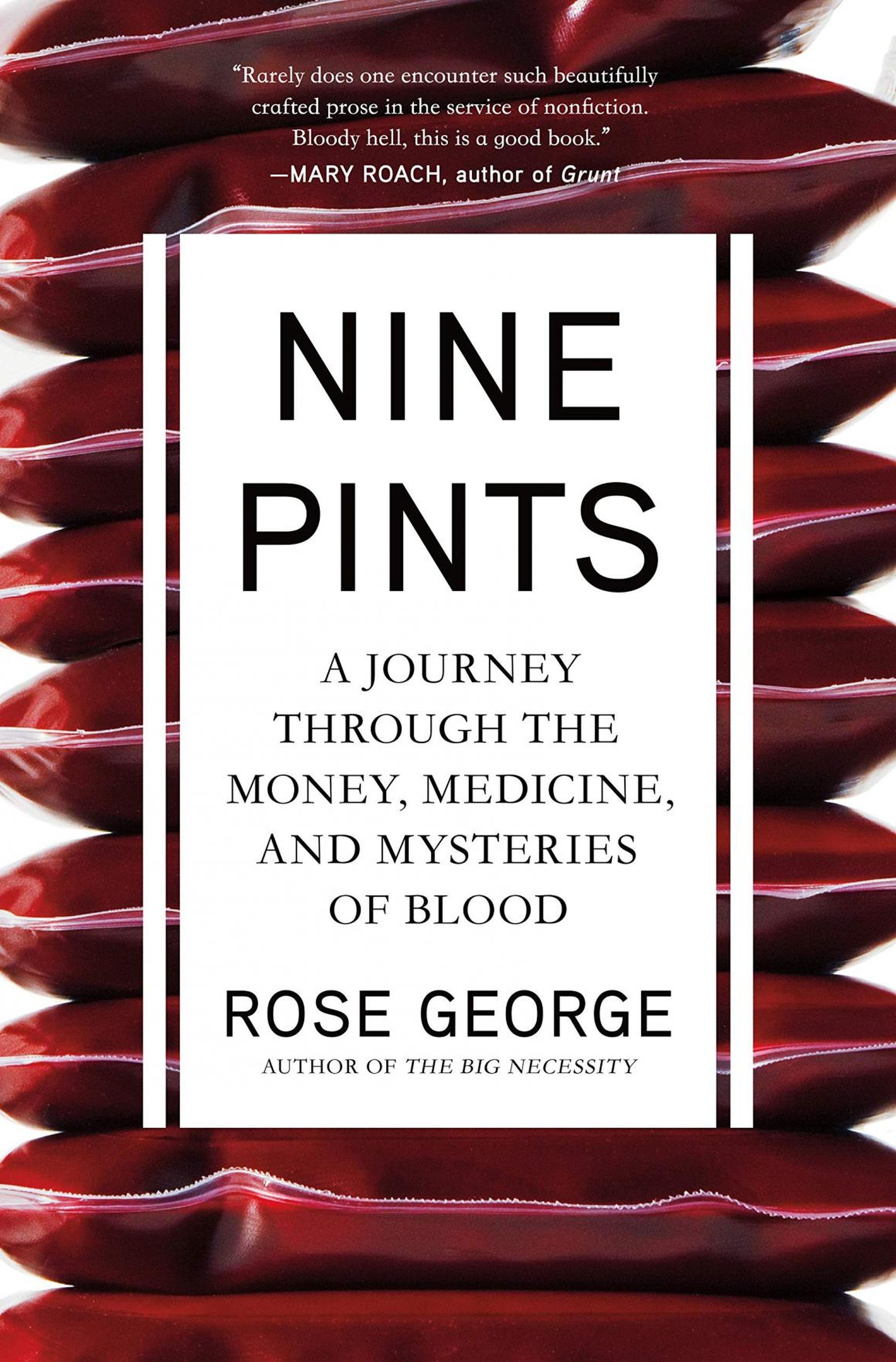The average adult has nine pints of blood.