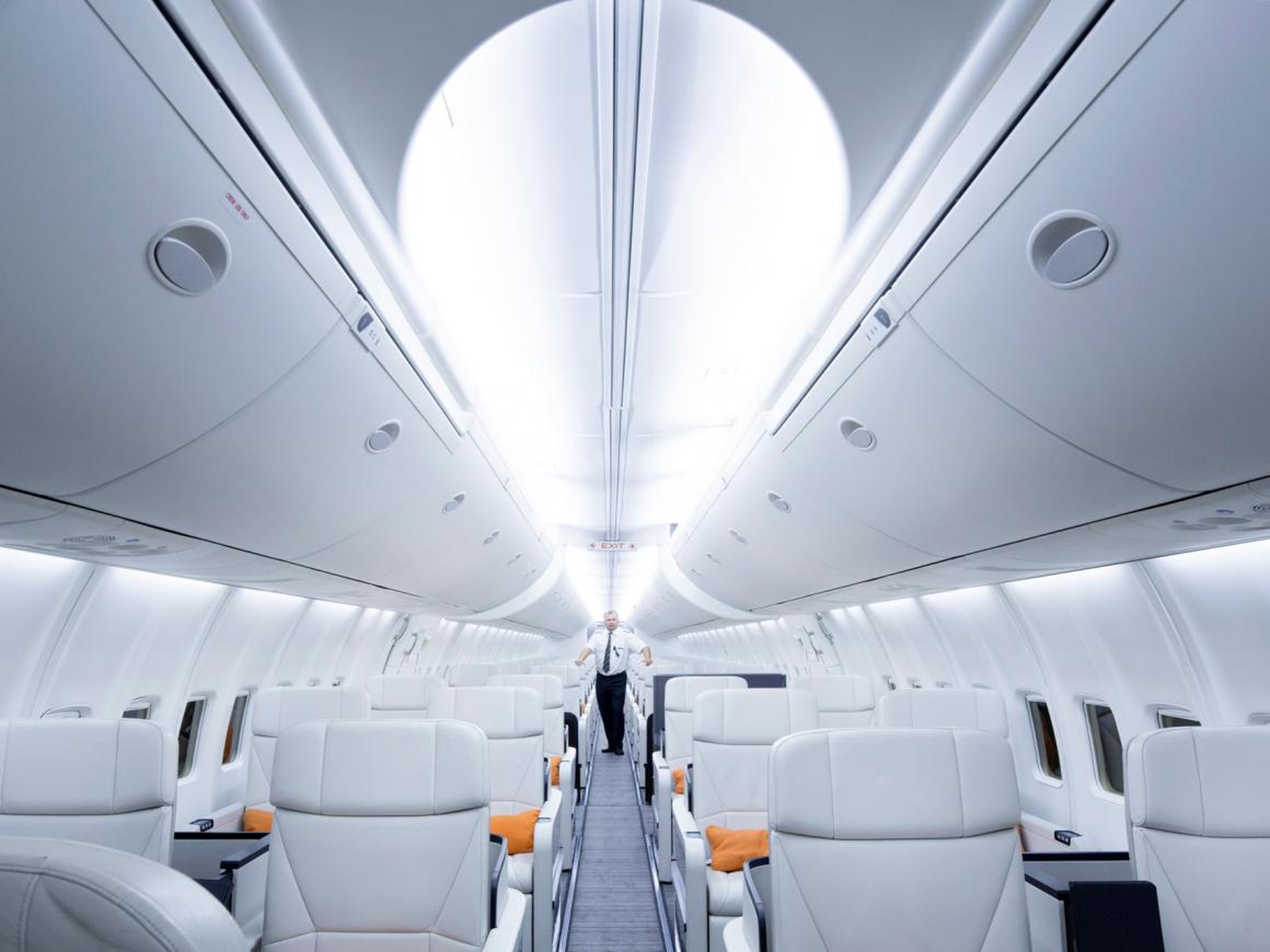 El interior del jet 2015.