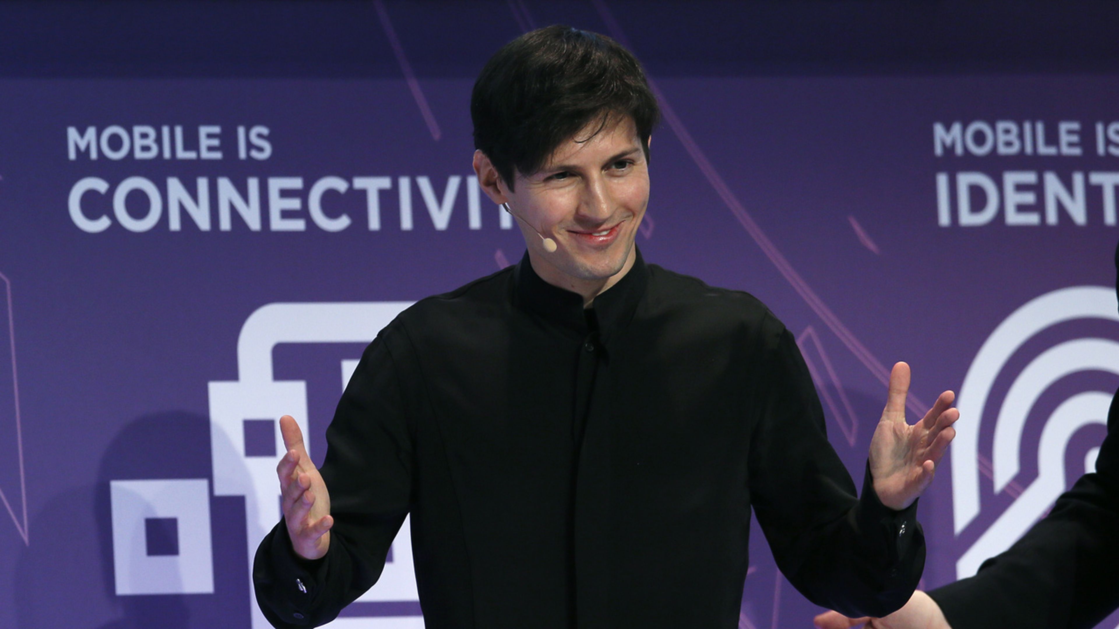 Pavel Durov, creador de Telegram, en una conferencia del Mobile World Congress.