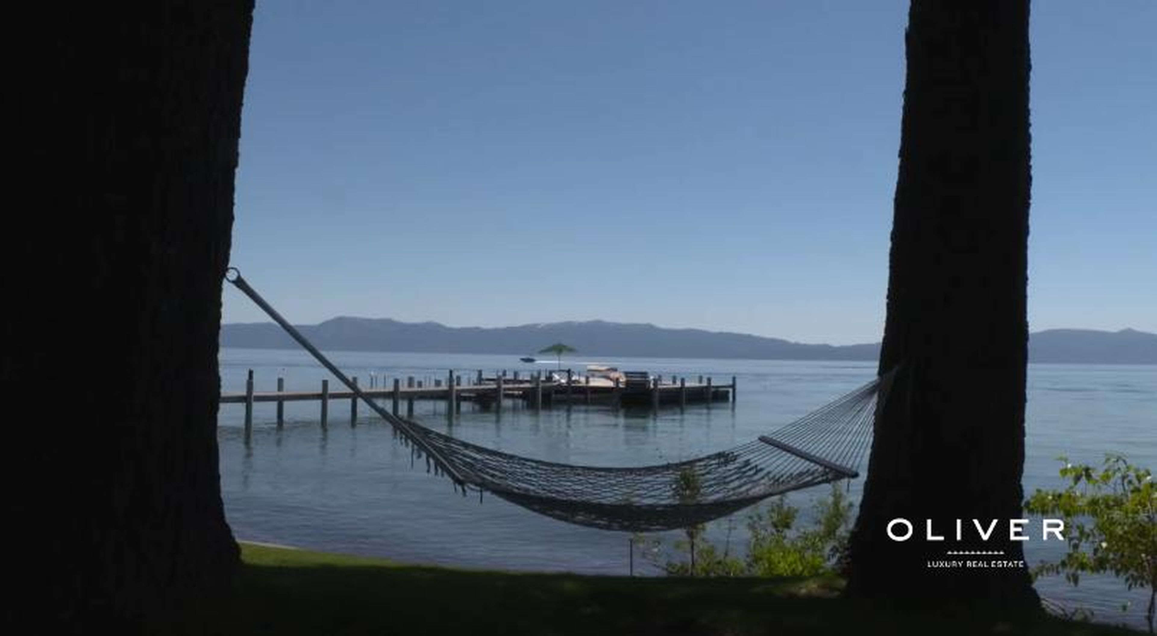 The property includes 200 feet of private waterfront on Lake Tahoe — and, a relaxing hammock for Mark and his wife Priscilla to enjoy.