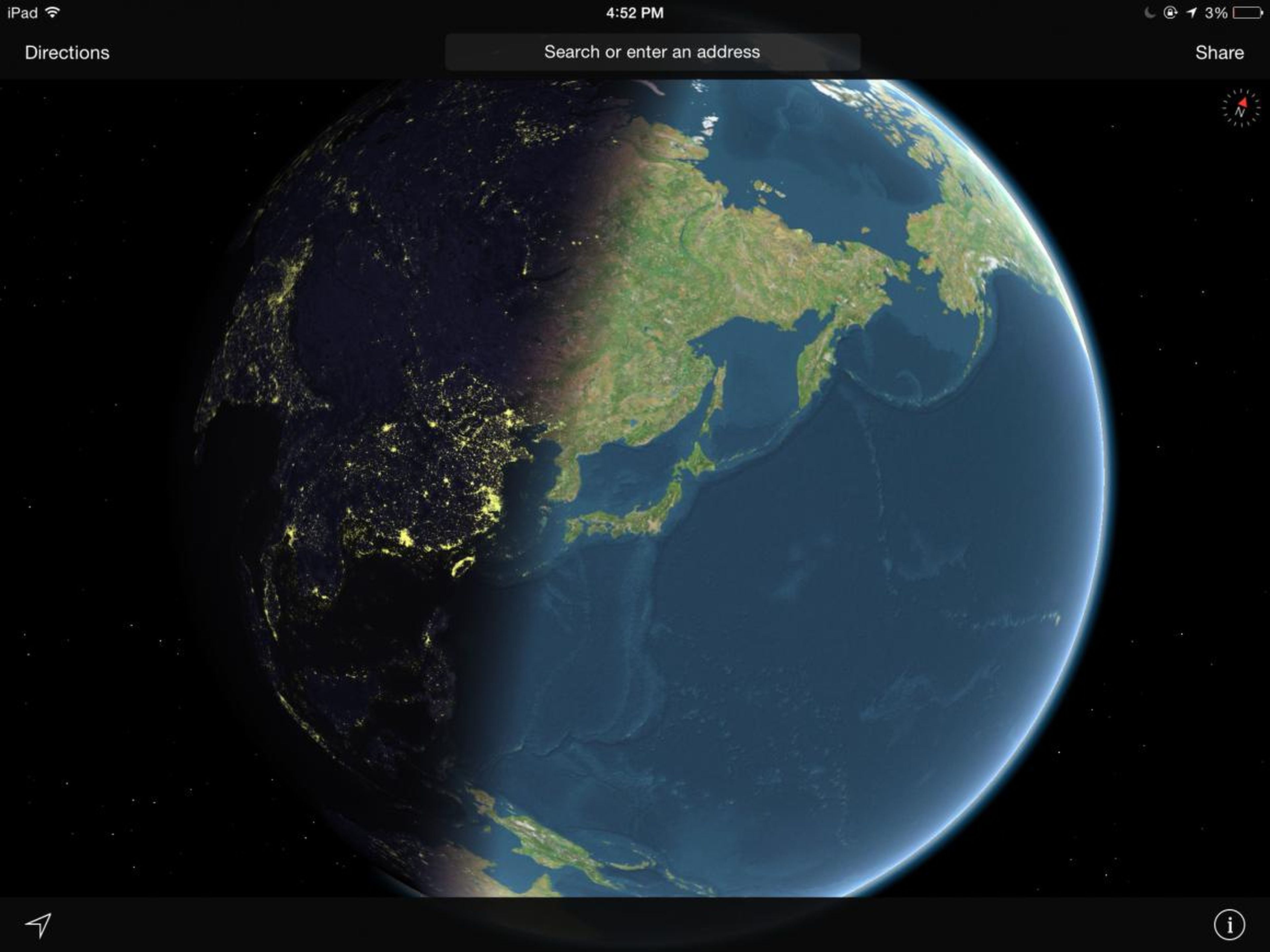 Watch the light's travel in Maps: