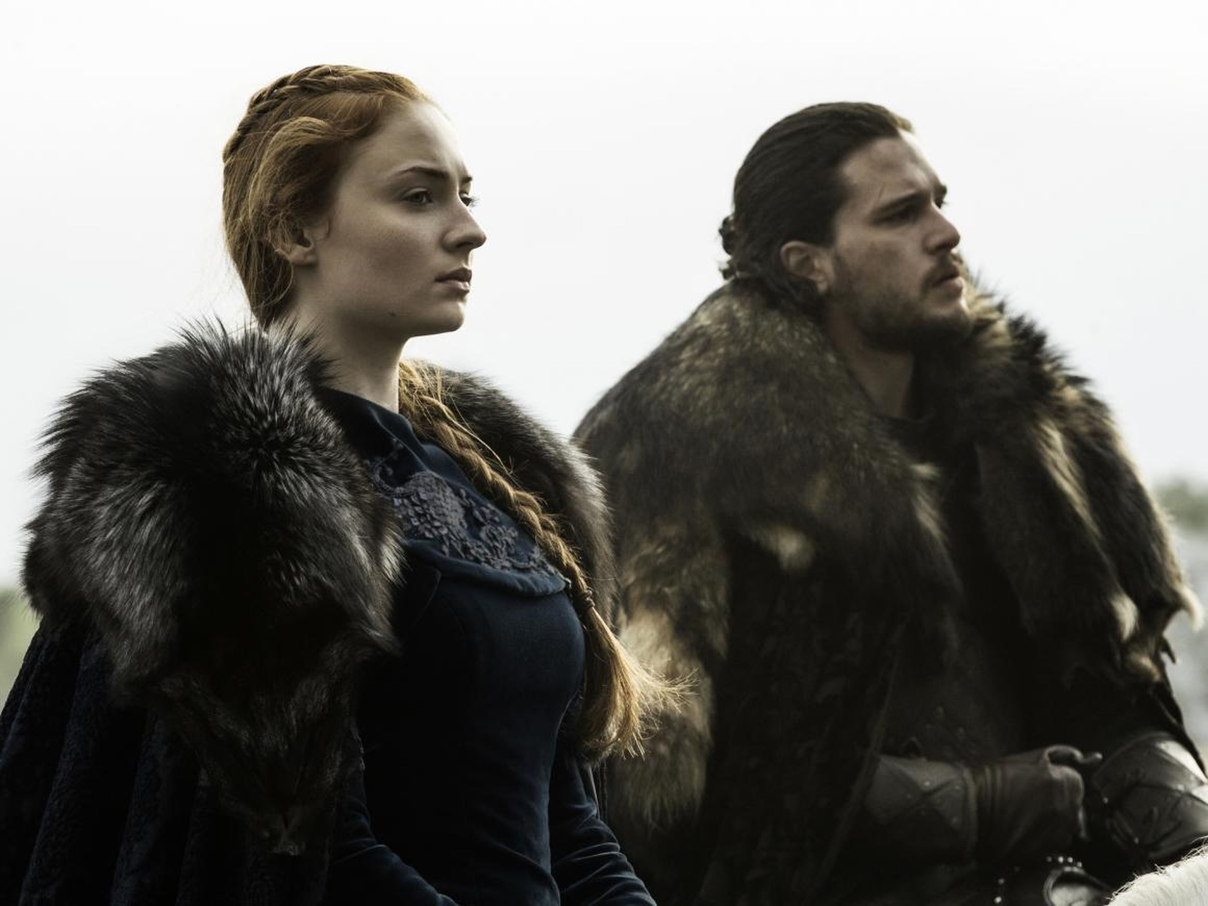 Sansa Stark y Jon Nieve.