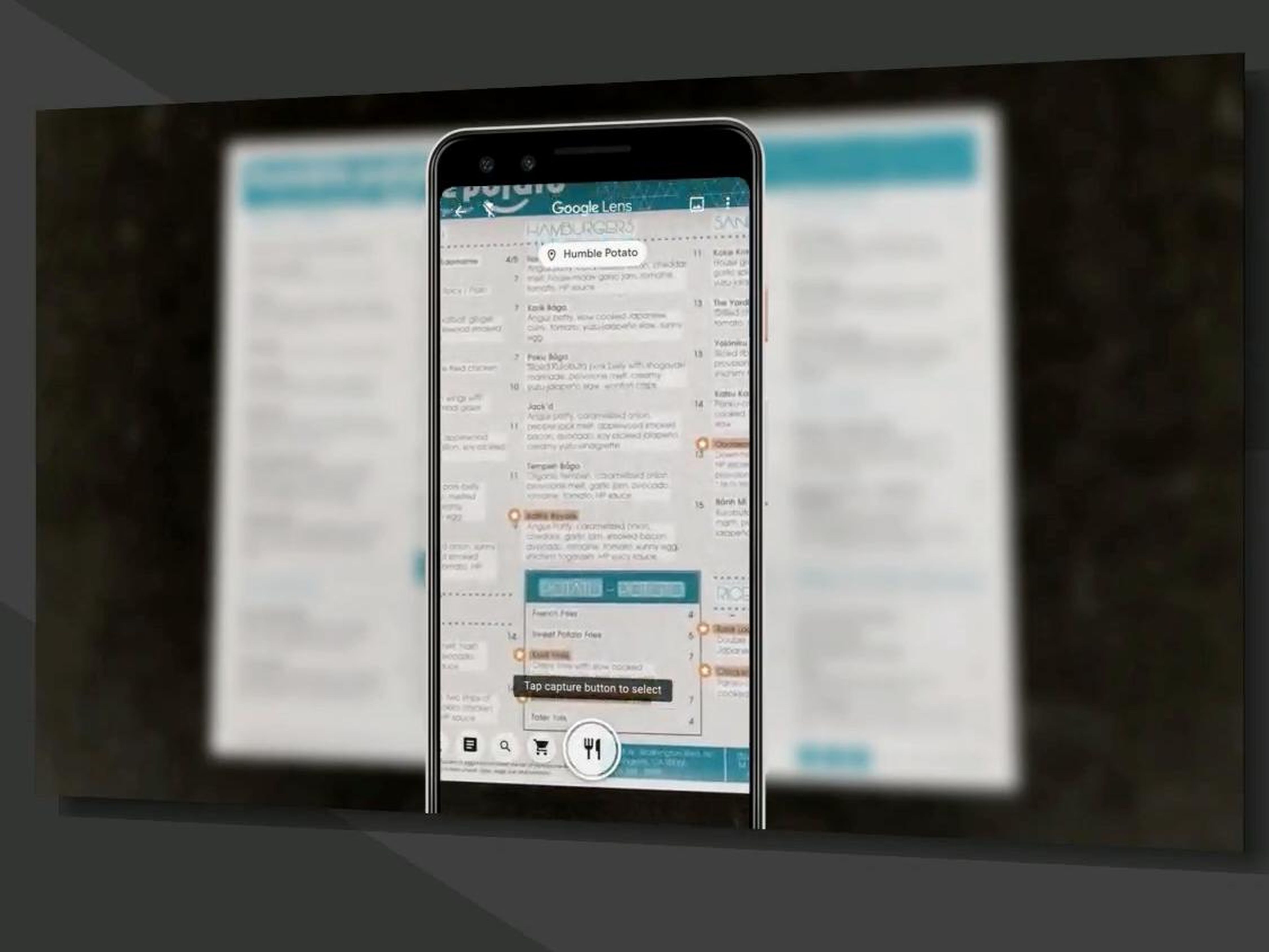 You'll be able to point your phone's camera at a menu, and Lens will automatically highlight popular dishes.